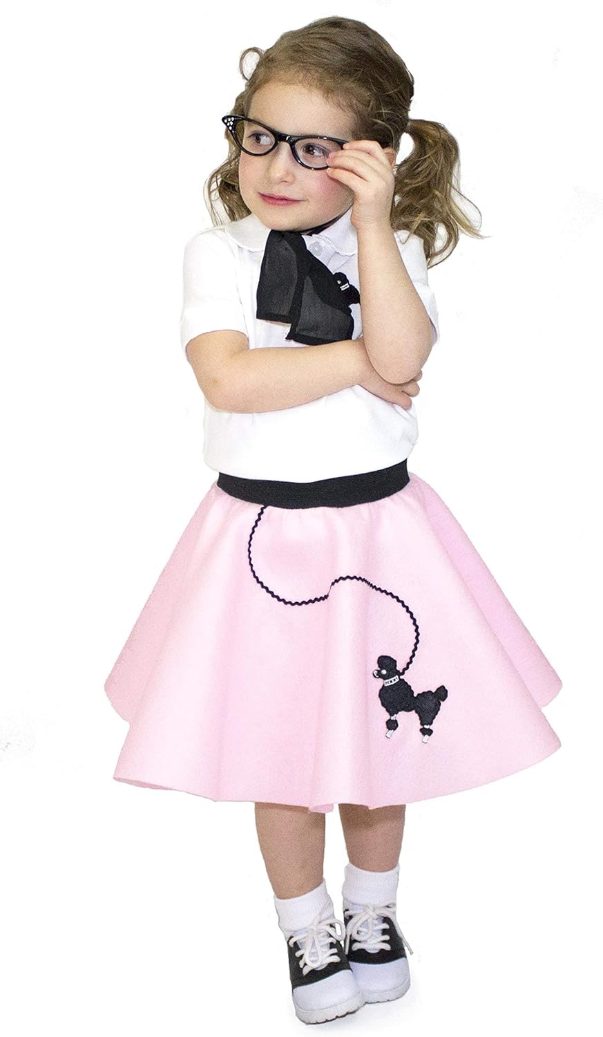 1950s Toddler Poodle Skirt 3-Piece Costume Set