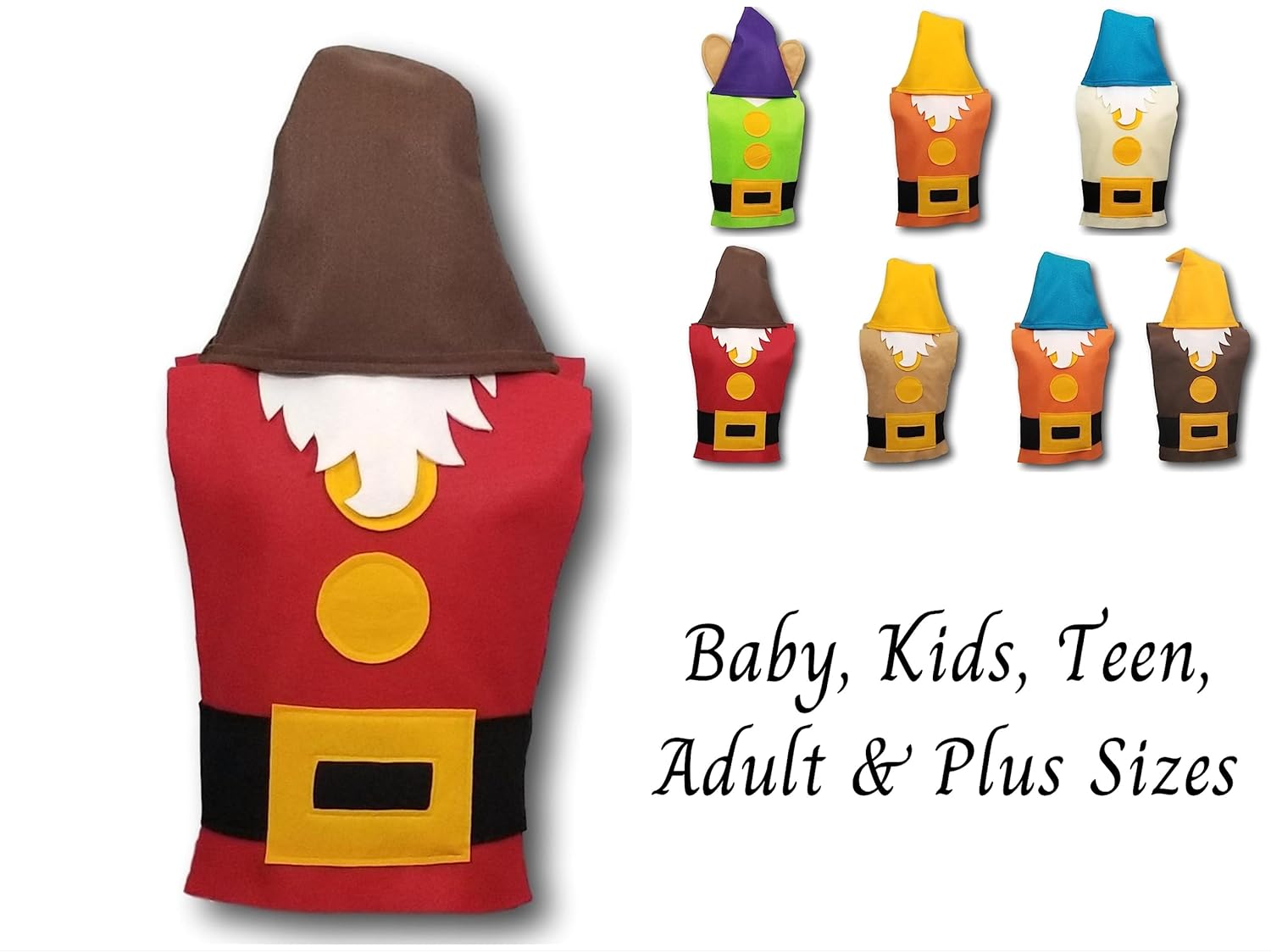 Grumpy Dwarf Costume Set - USA Made for Kids Adults