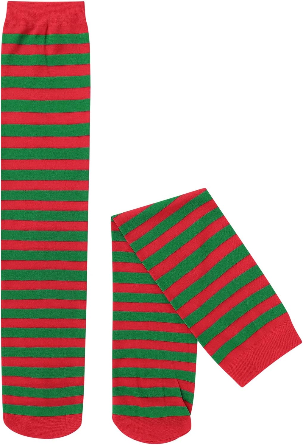 IMEKIS Girls Christmas Elf Costume with Hat and Stockings