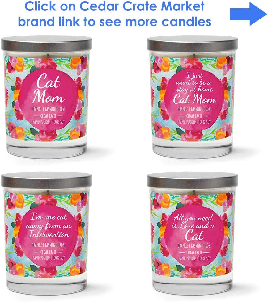 Funny Candles for Cat Lovers - 10 Oz Soy Candle with Gift Box
