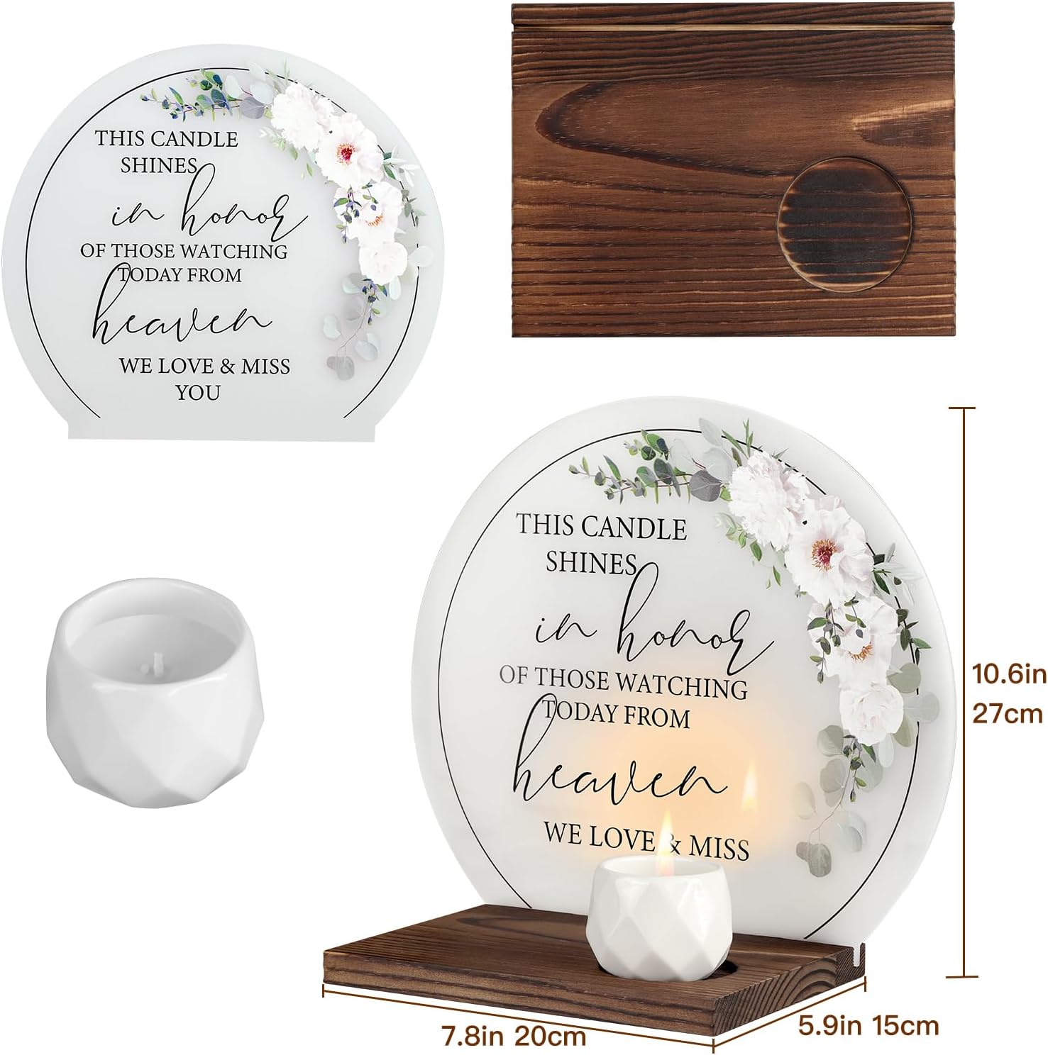 MISTOD Memorial Candle Wedding Sympathy Sign