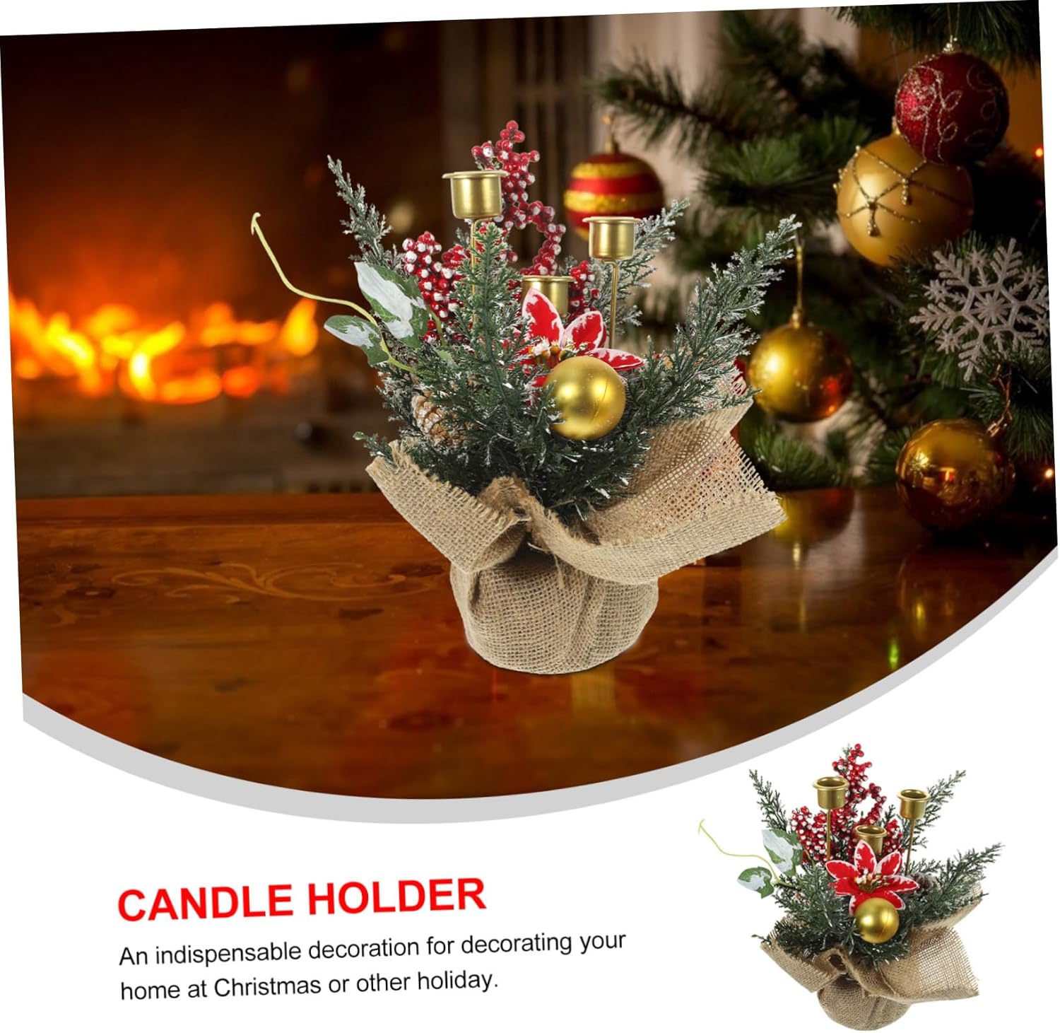 Cabilock Realistic Fruit Wreath Candle Holder 1