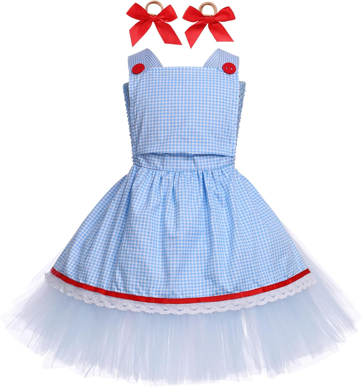 IMEKIS Toddler Halloween Princess Gingham Tutu Dress