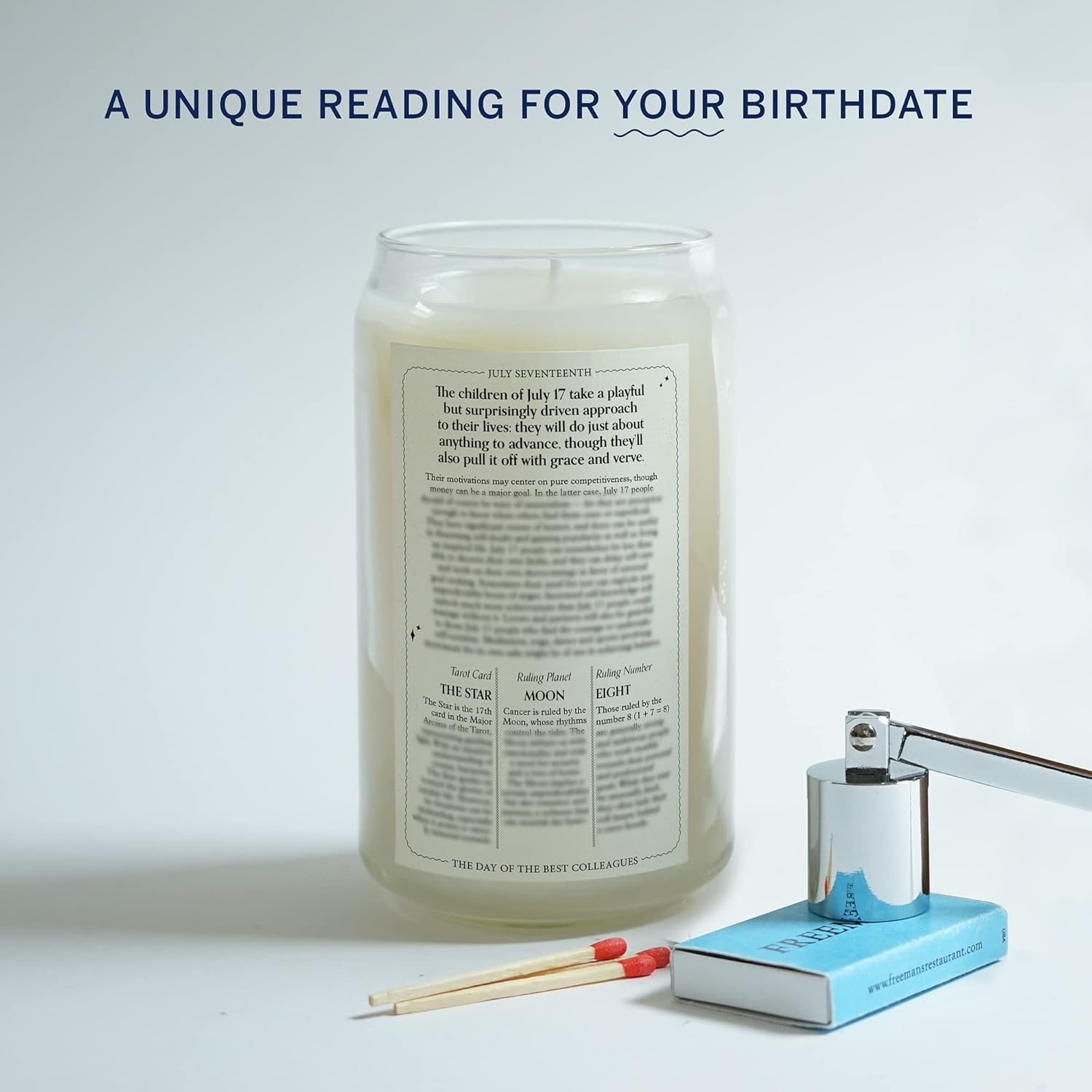 July 17 Cancer Birthday Candle - Rose Chamomile Ylang Ylang Scent 1