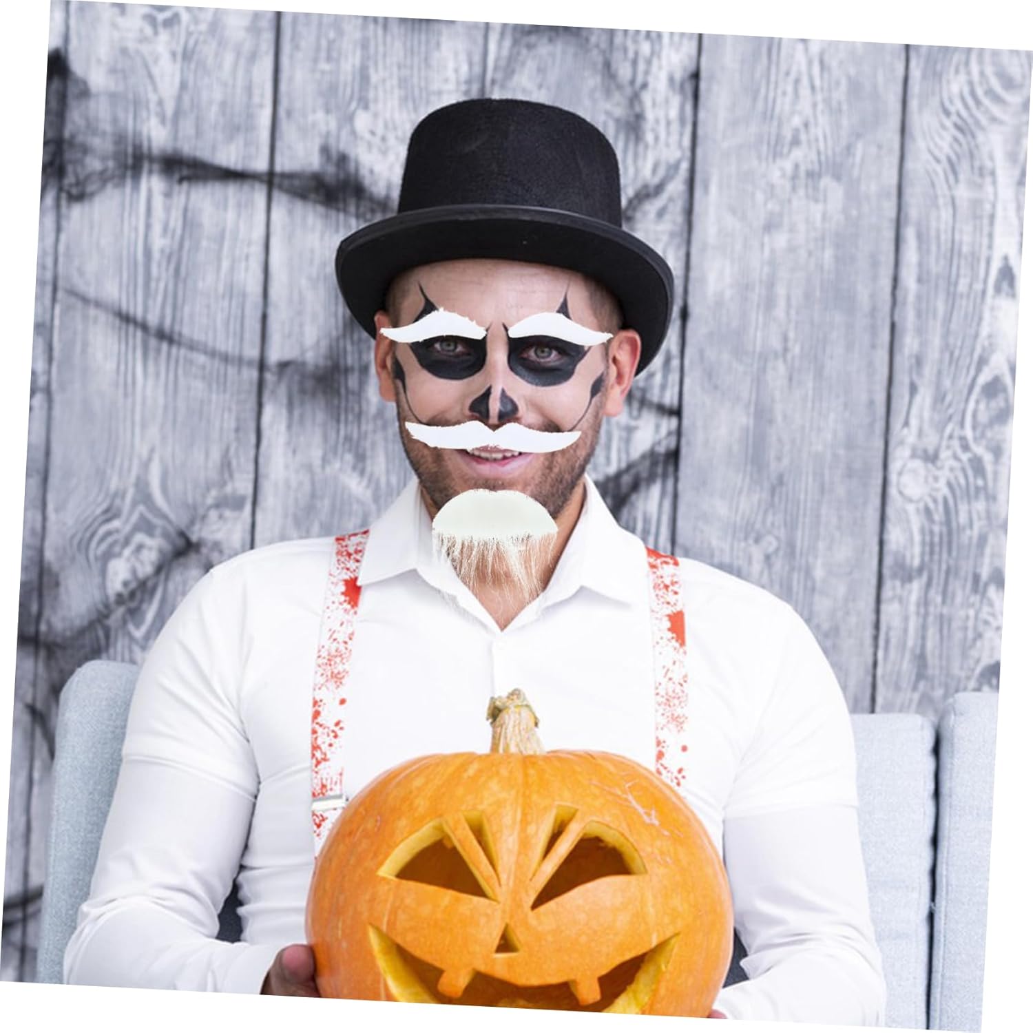 Ipetboom 1Set Fake Beard with Mustache for Halloween Costume