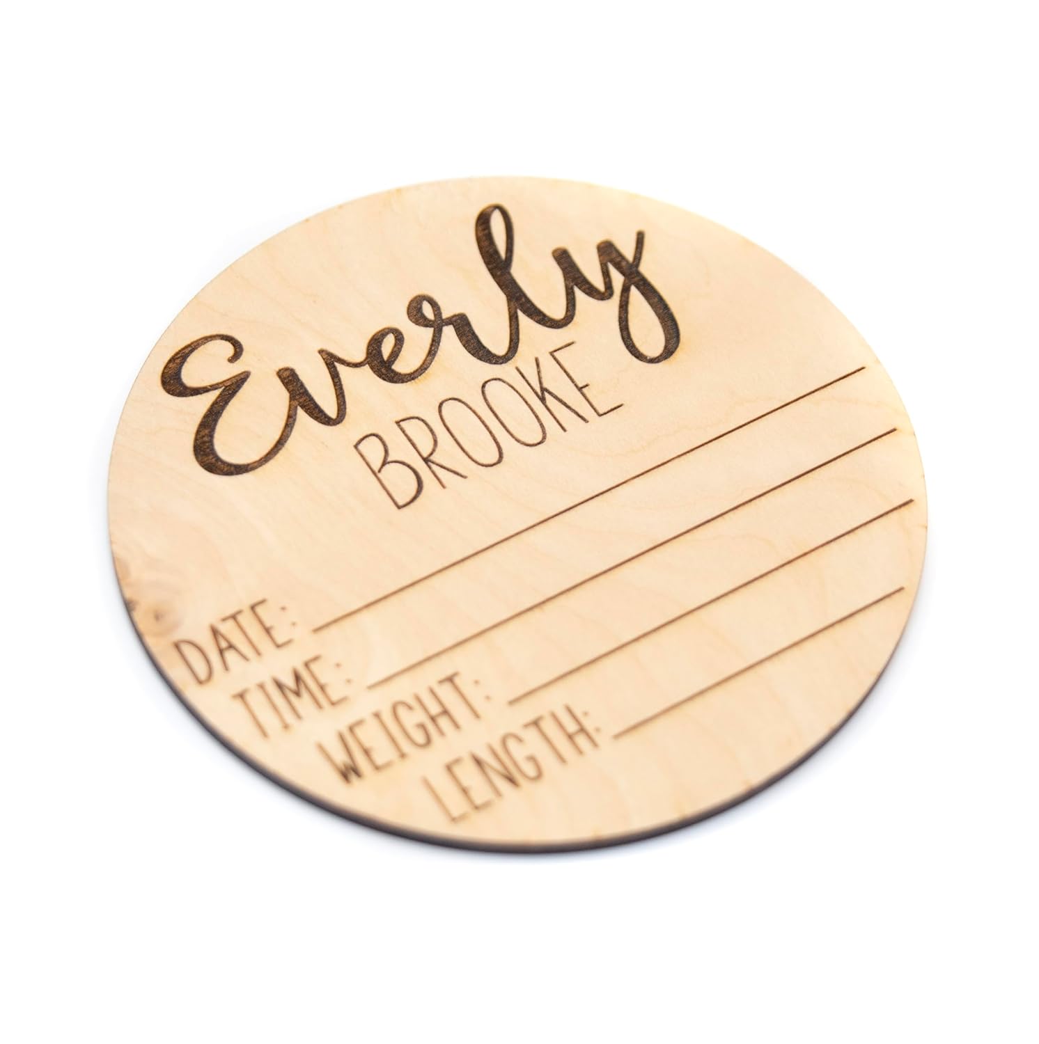 Personalized Wooden Baby Birth Announcement Sign 1