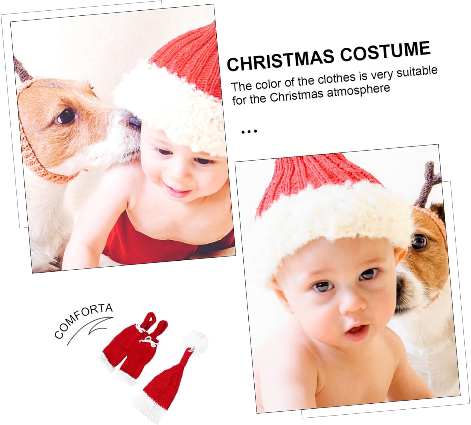 Cute Baby Christmas Outfit Handmade Cotton Photo Costume