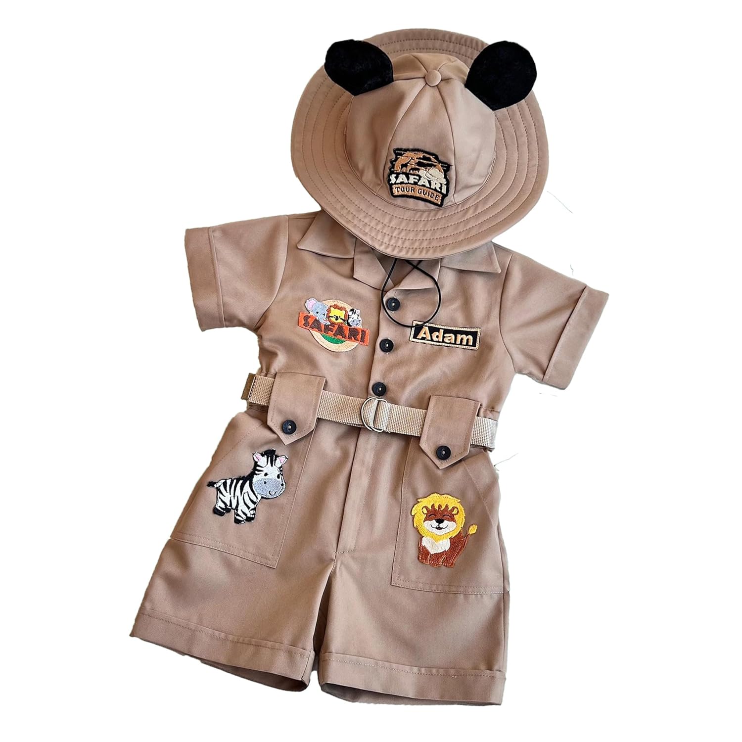 Personalized Safari Explorer Costume for Toddler - Brown 3T