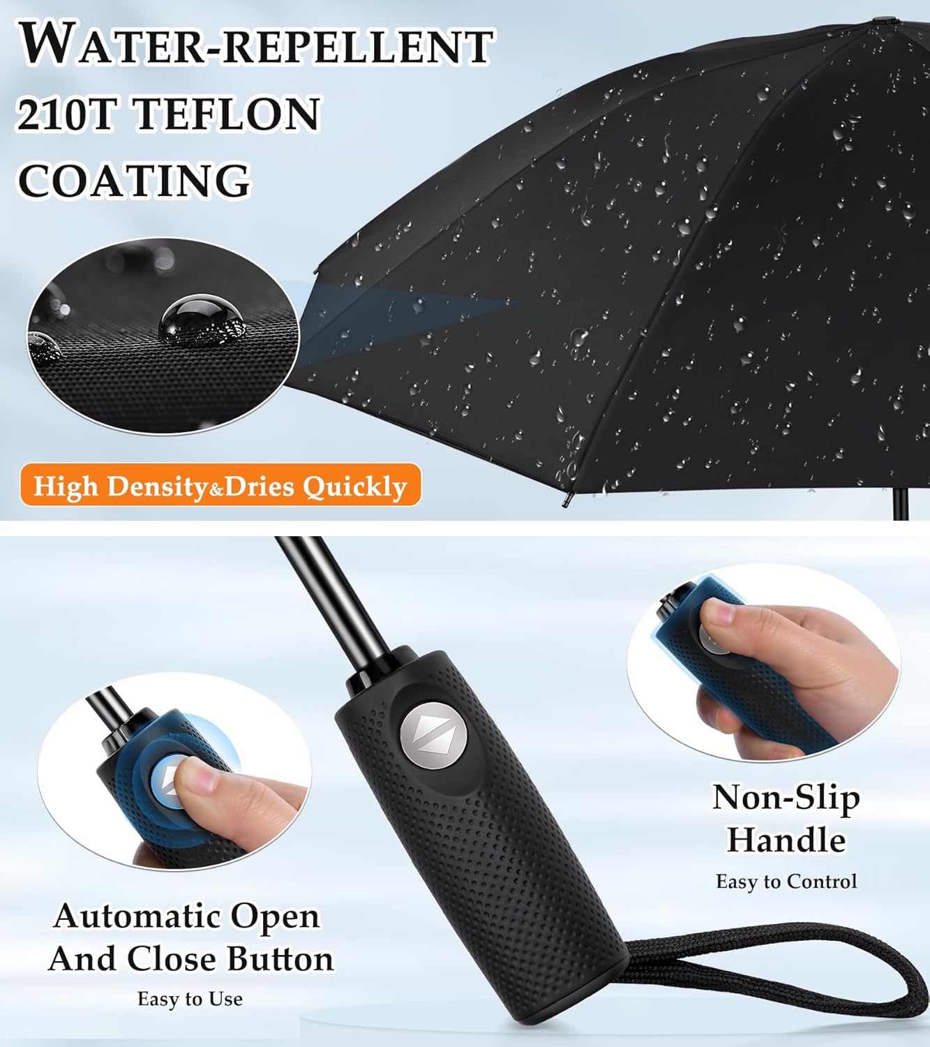Bachdomc Inverted Windproof Umbrella for Travel and Weather Protection