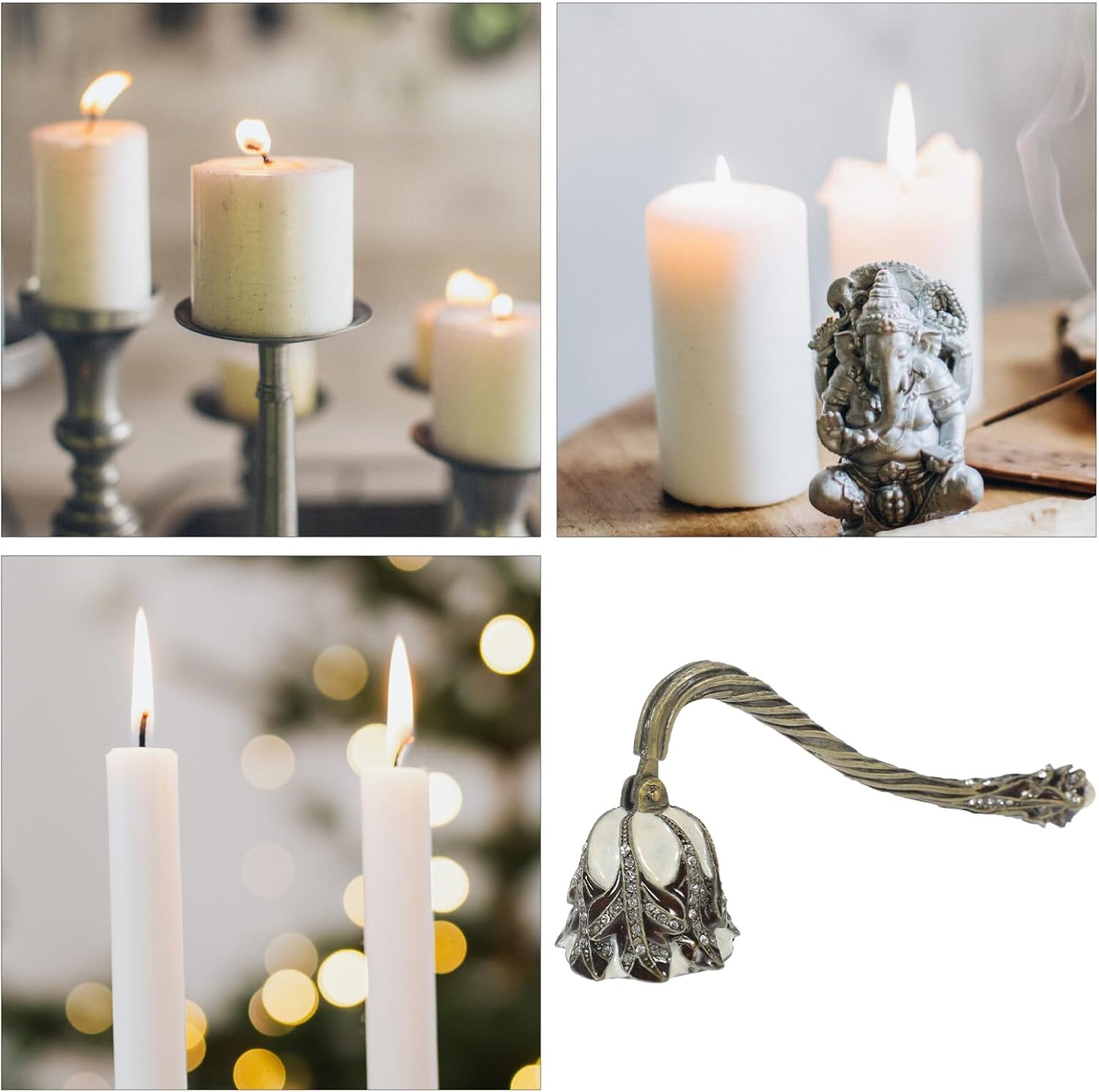 Alipis Retro Metal Candle Snuffer Holder