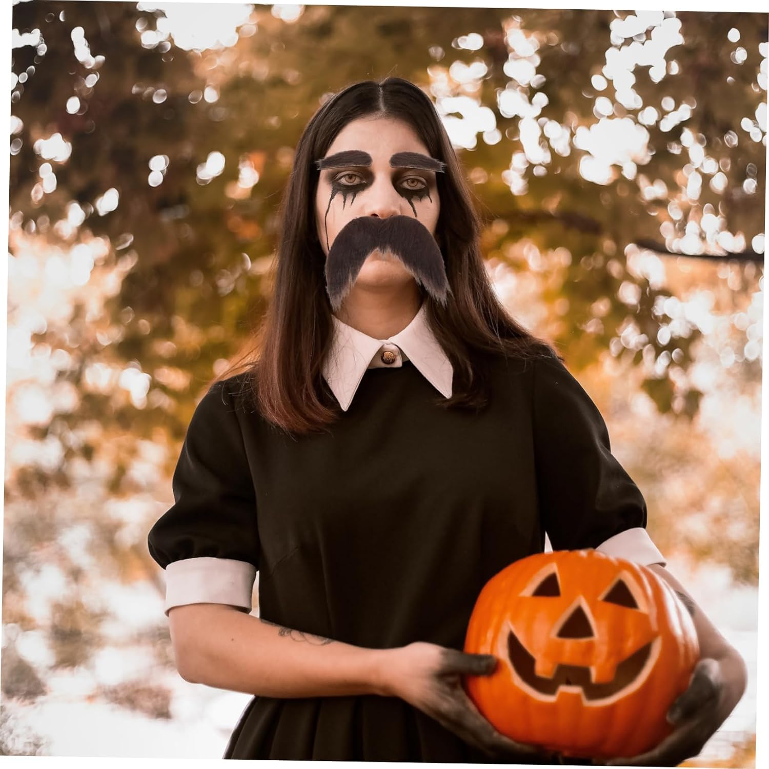 BESPORTBLE 1Set Old Man Fake Mustache and Eyebrows for Halloween