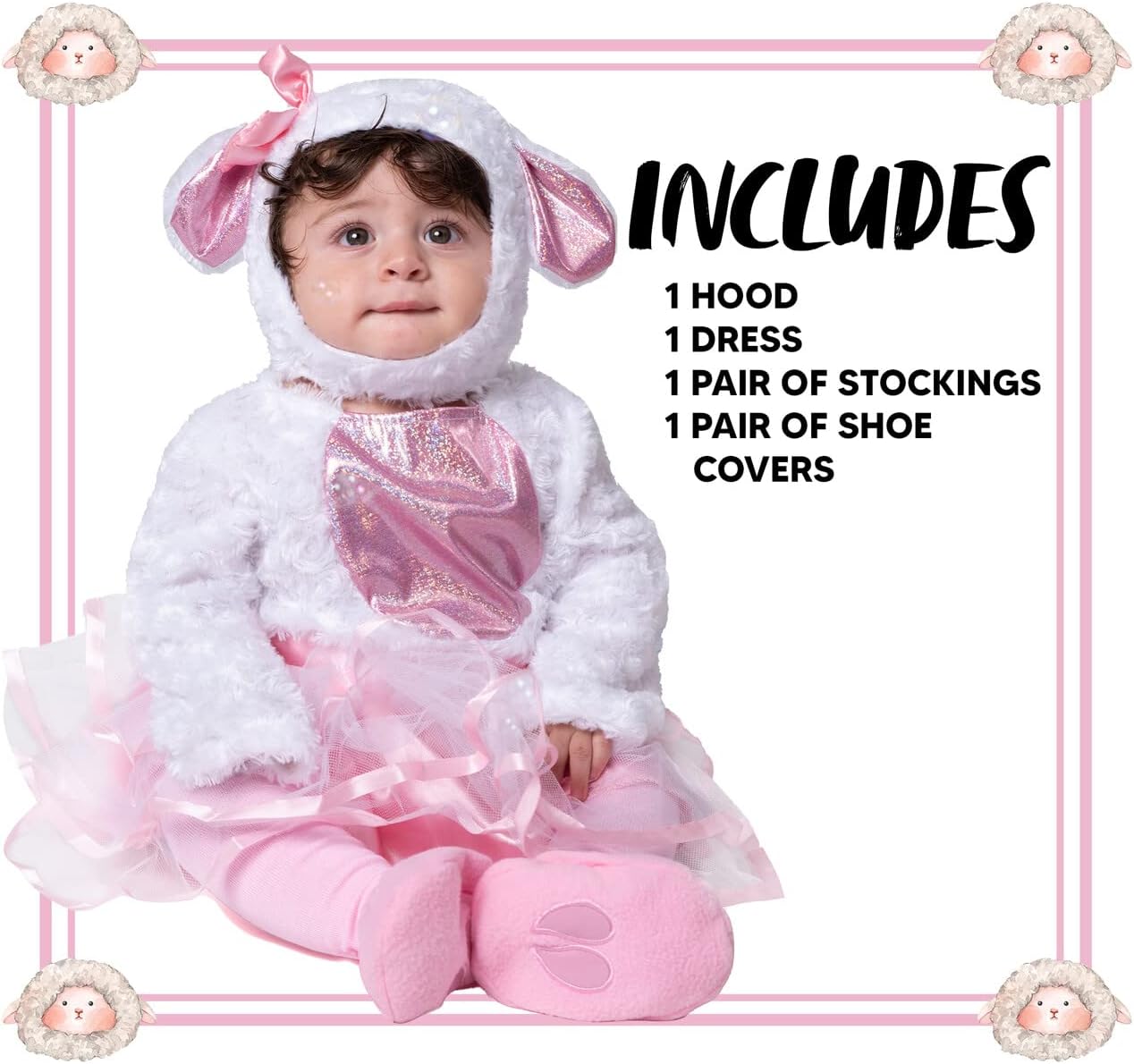 Spooktacular Creations Pink Lamb Costume for Baby Girls