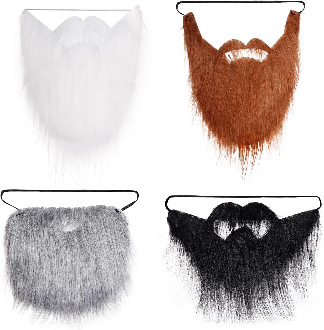 4Pcs Fake Beards for Halloween Costume Cosplay