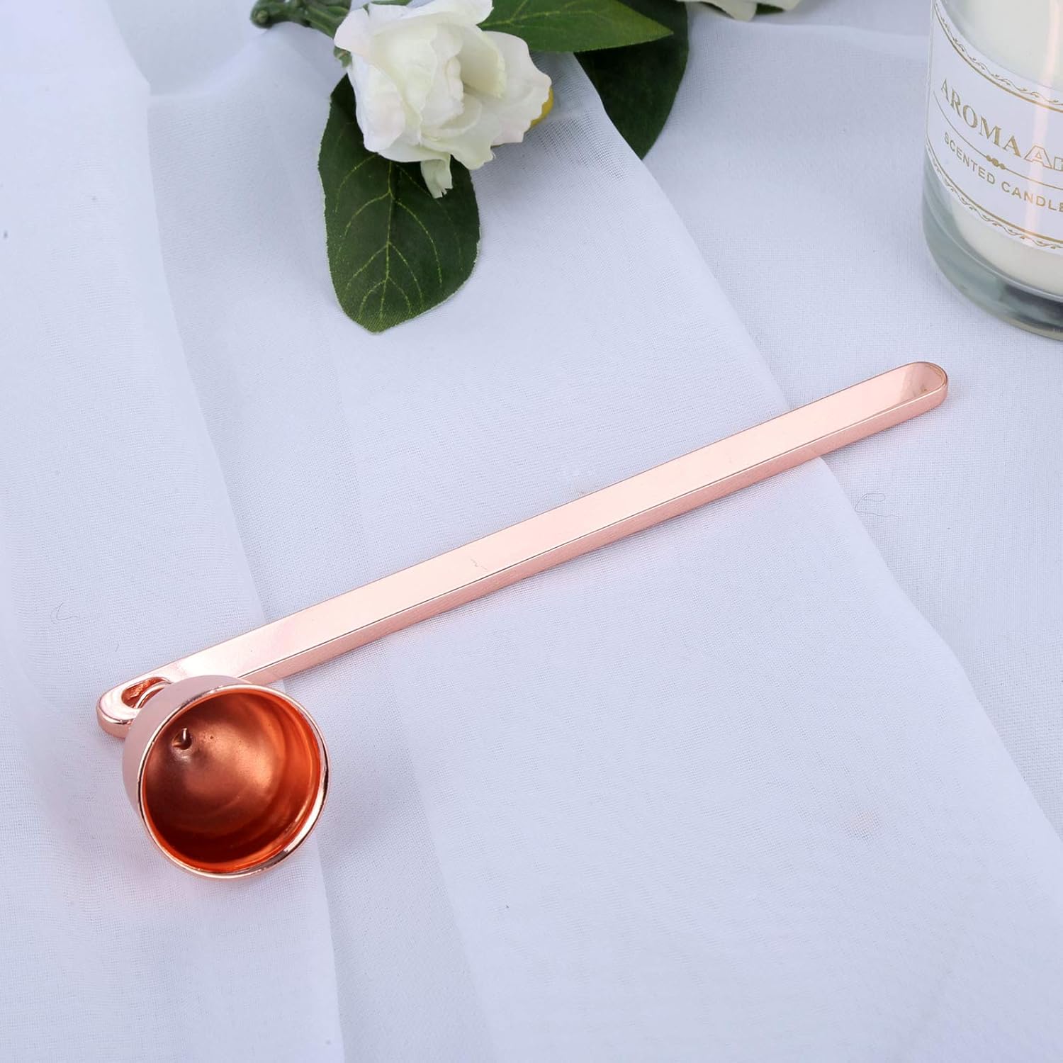 MUXSAM Rose Gold Bell-Shaped Candle Candlesnuffer