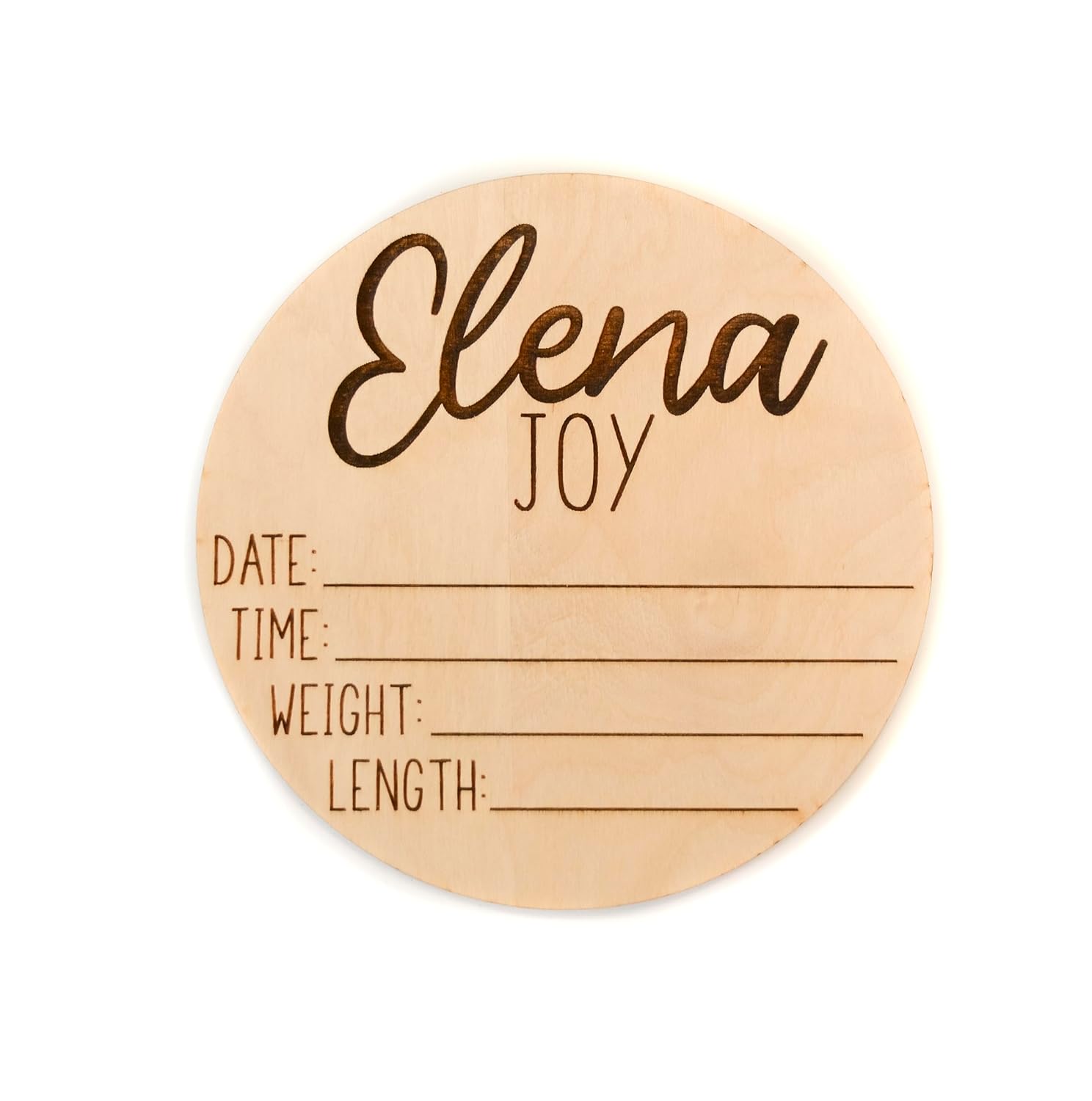 Wooden Baby Birth Announcement Sign 6 Inch
