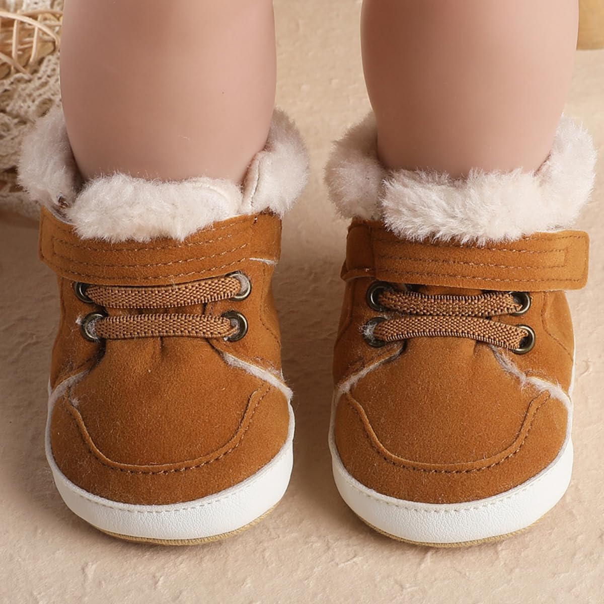 Baby Boys Girls High Top Anti-Slip PU Leather Sneakers