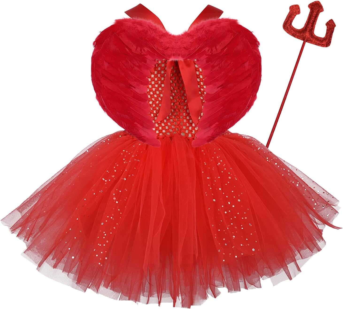 IMEKIS Angel Devil Costume Set for Girls Halloween