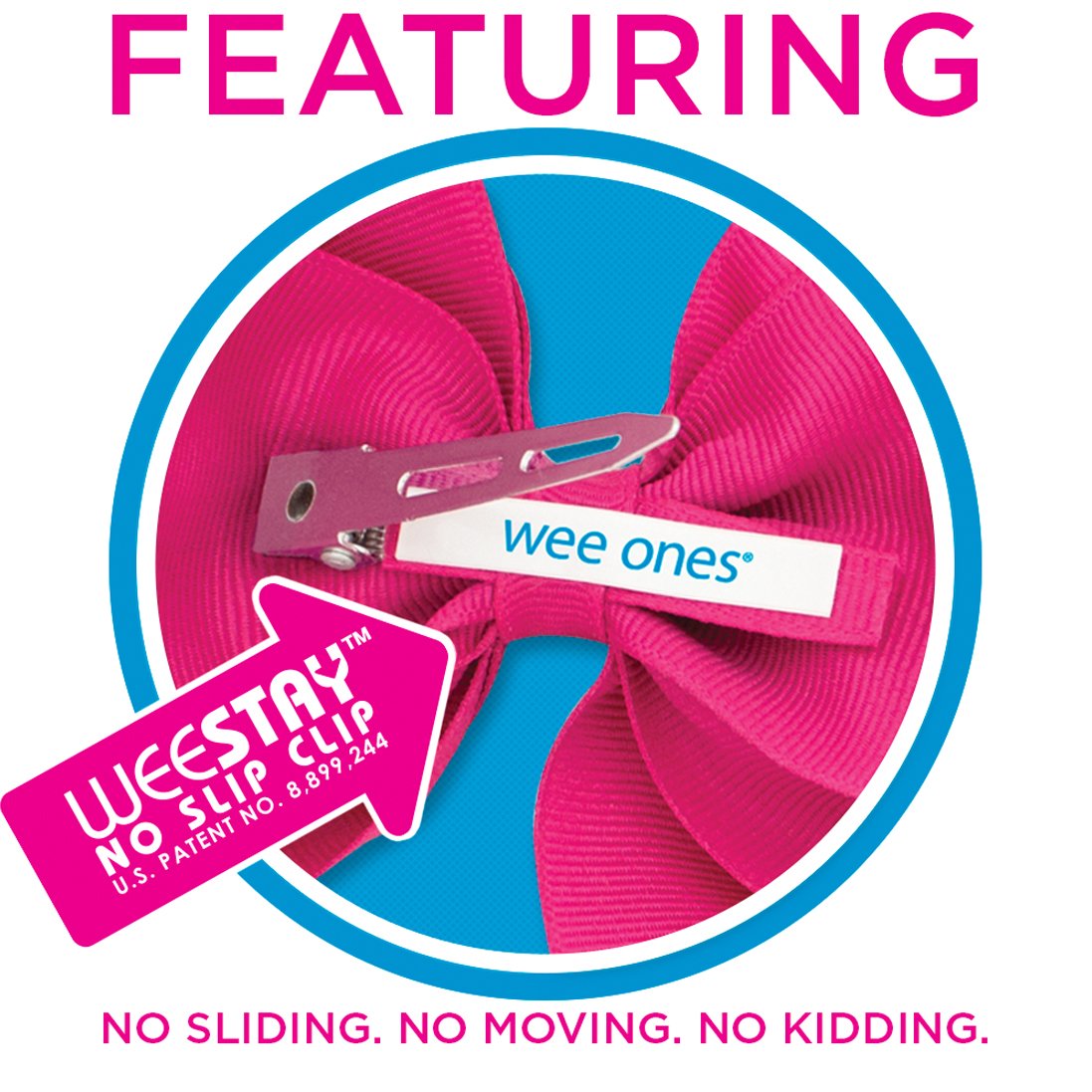 Wee Ones Pink Double Organza Hair Bow for Girls