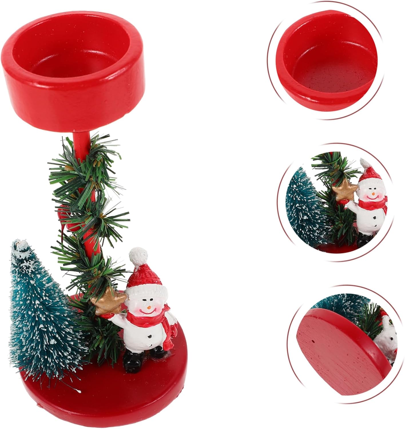 ETHZZLE Snowman Candle Holder Ornament for Christmas Decor