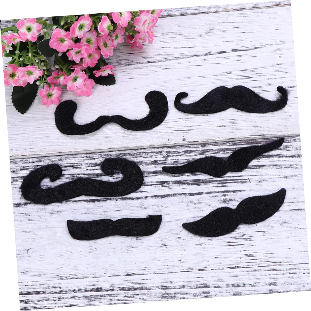 ABOOFAN 6pcs Santa Beard and Mustache Halloween Fake Facial Hair Prom Props