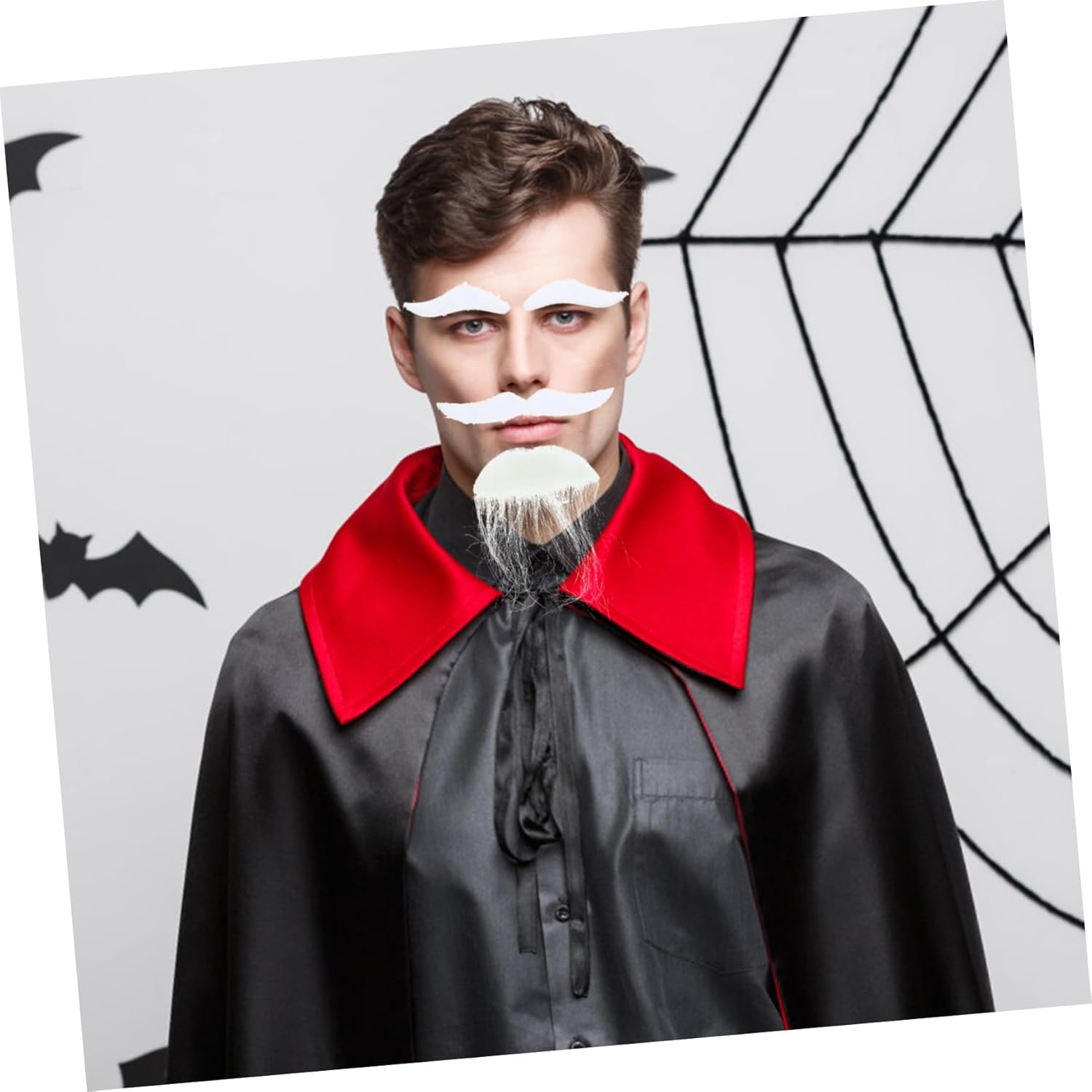 AOKWAWALIY Halloween Fake Beard and Mustache Set 1