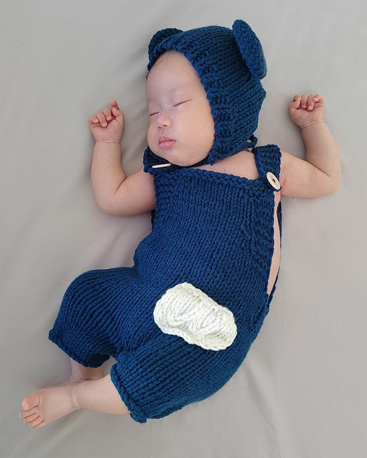 Newborn Baby Photo Outfit Set Boy Girl Crochet Costume with Hat Pants