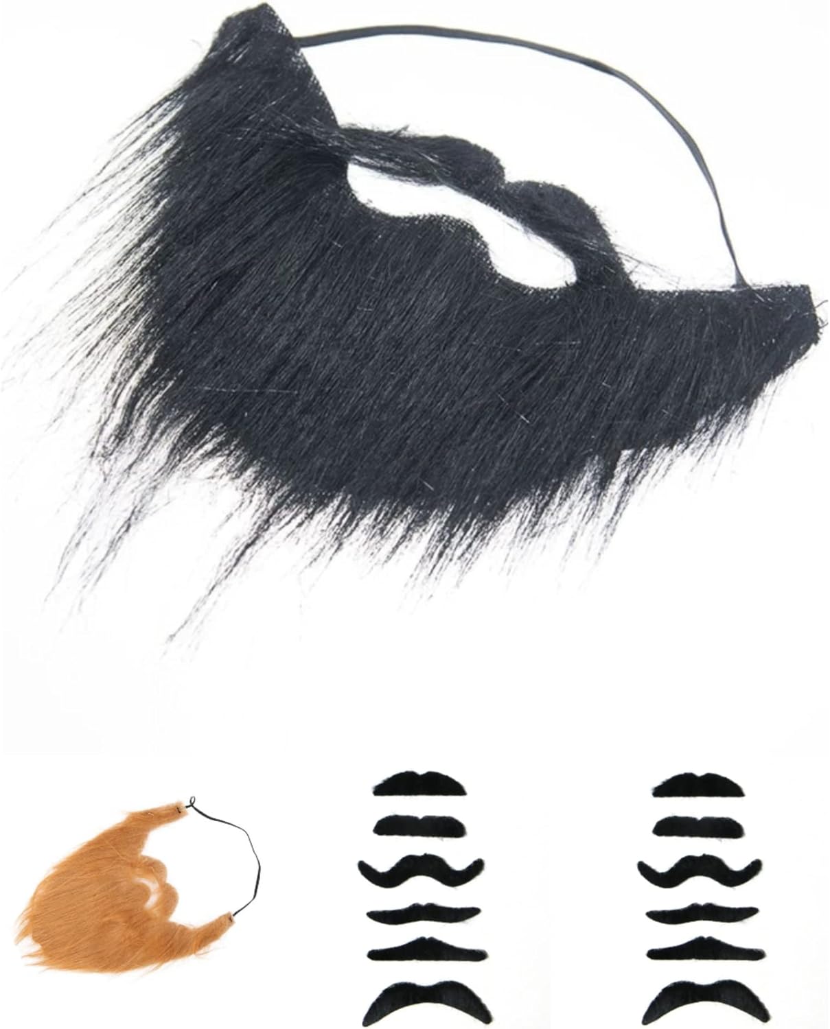 The Flash 14 Pieces Fake Beard Moustache Set