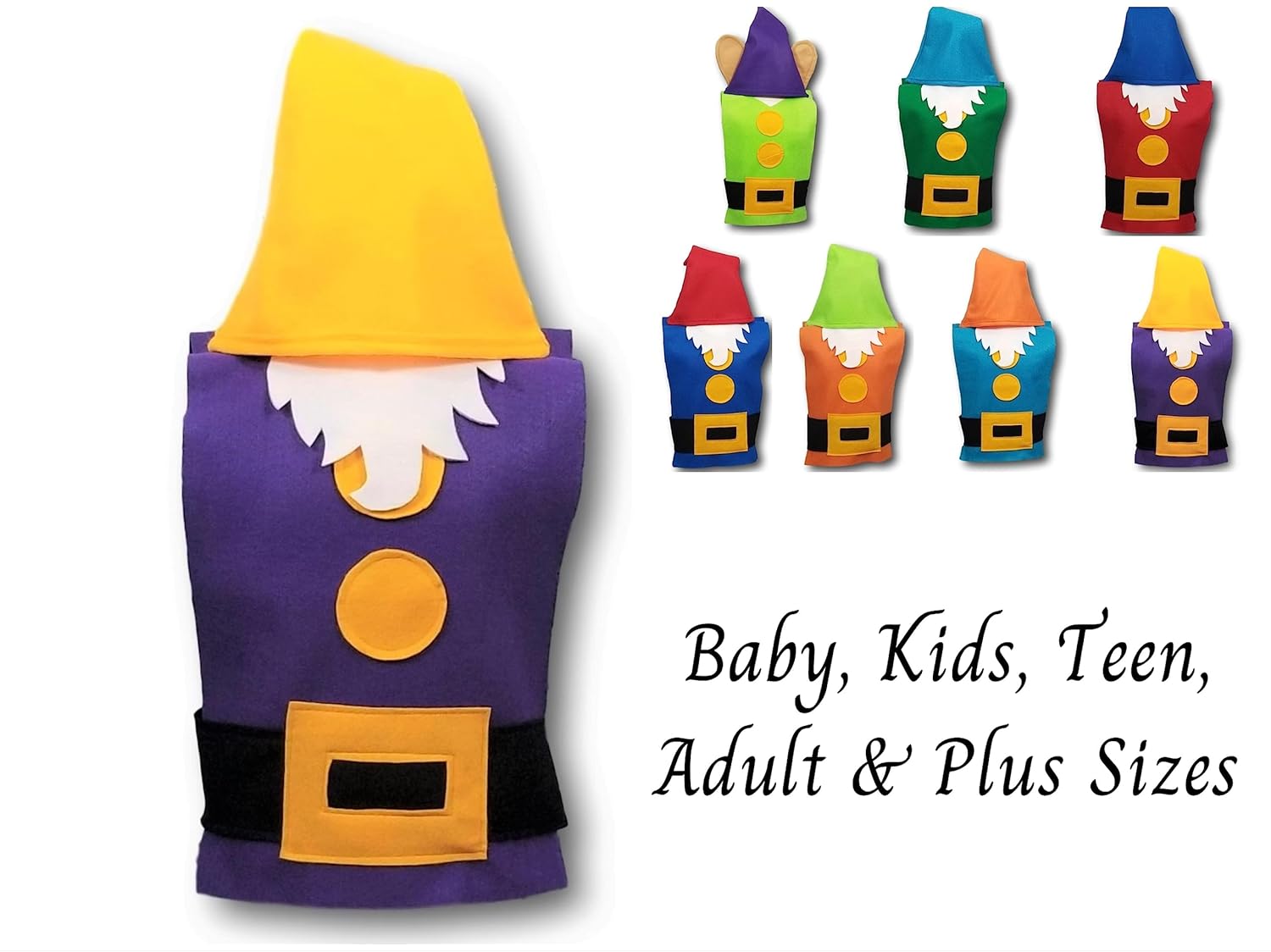 Happy Dwarf Costume Set for Kids and Adults