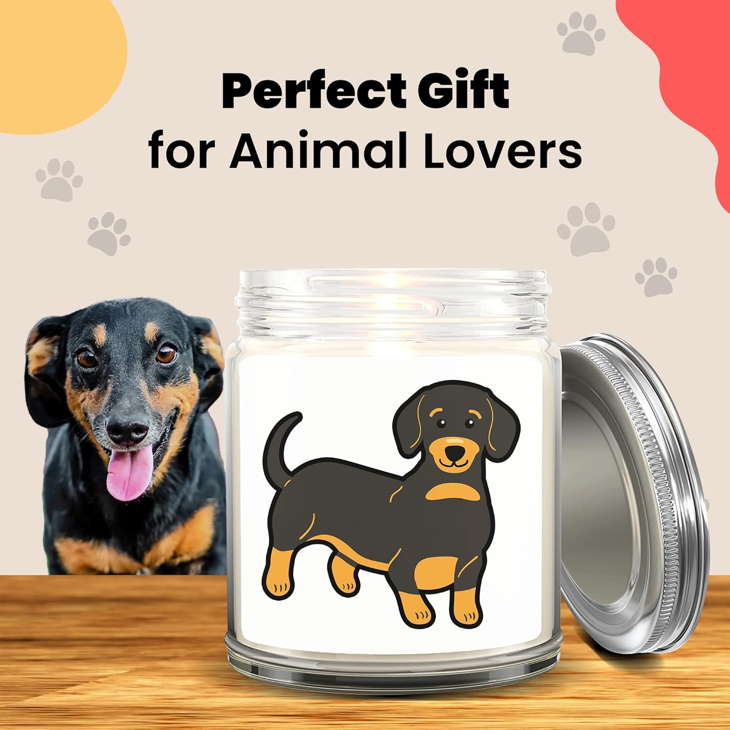 1OAK Lavender Candles - 9oz Jar Candles for Dog Lovers
