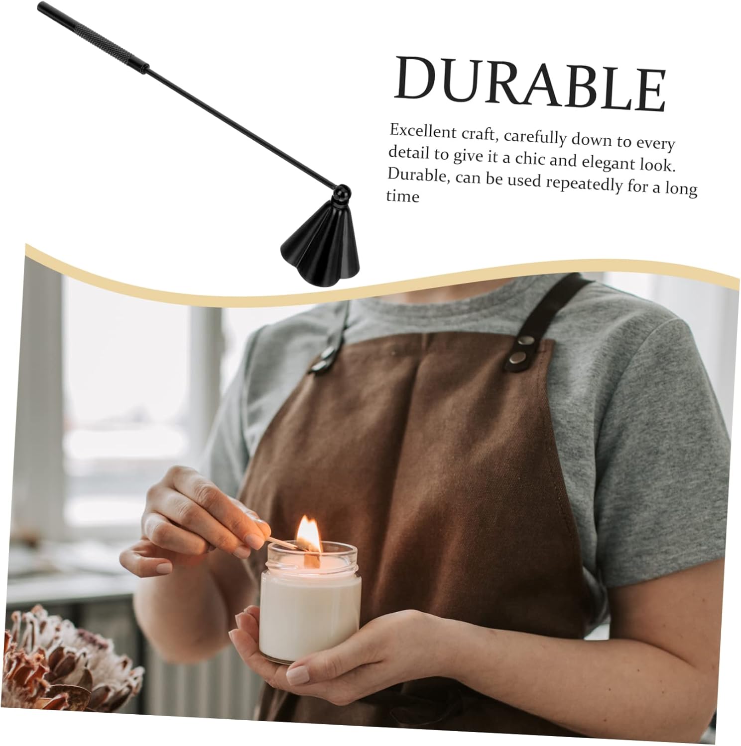 Angoily Elegant Candle Snuffer with Long Handle