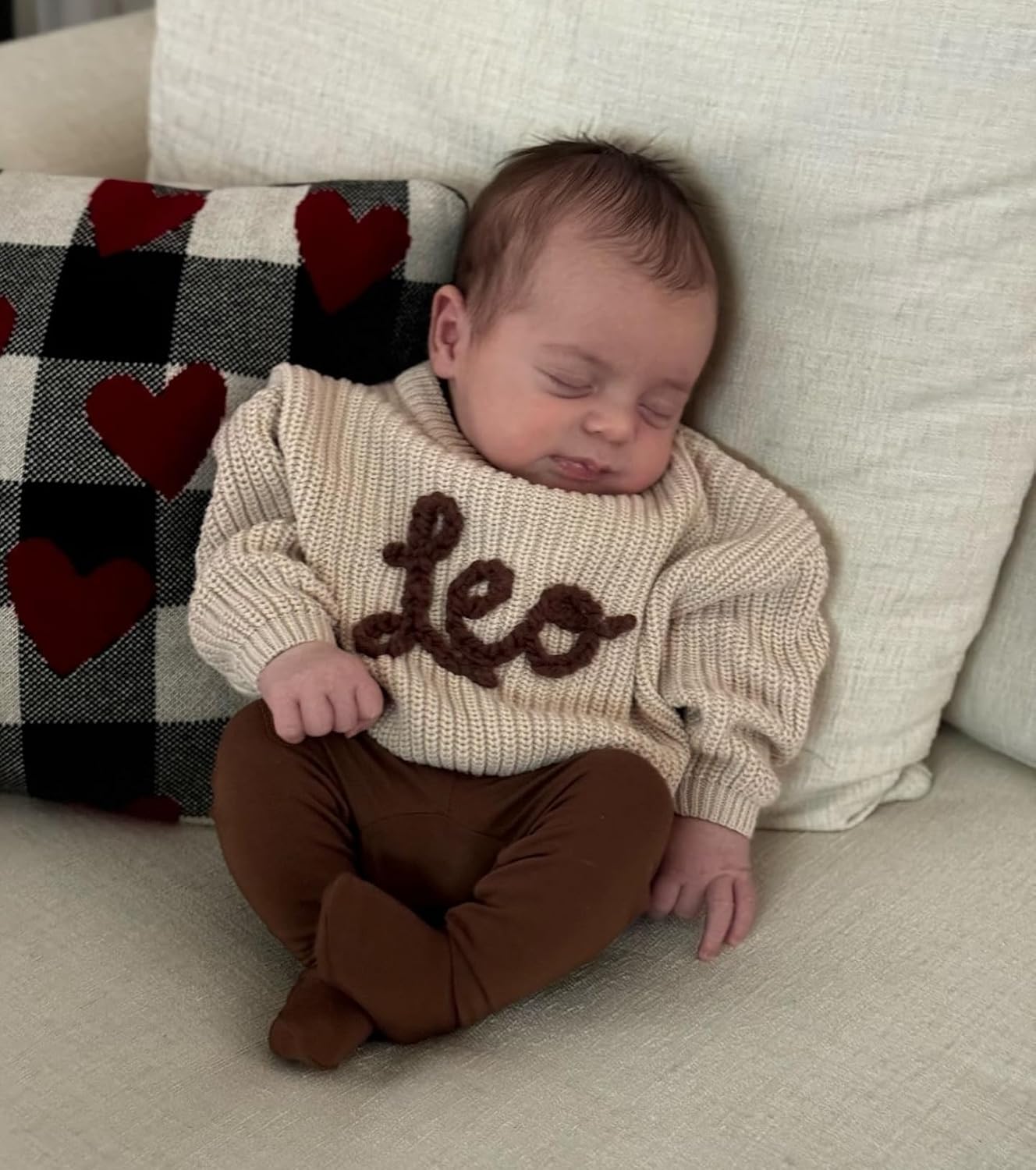 Handmade Personalized Baby Name Knit Sweater for Kids
