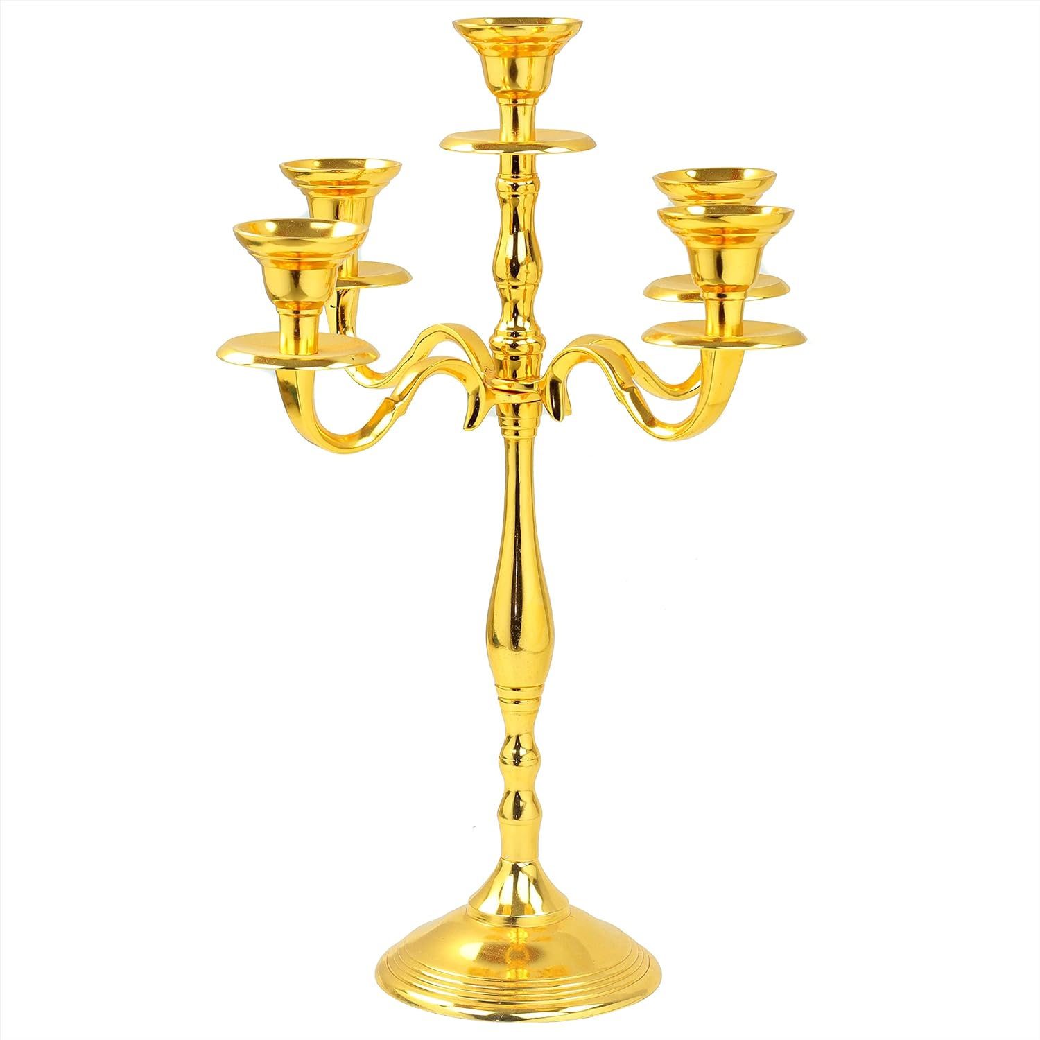Candelabra Brass Plated Candlestick Holder 38 Inches Tall