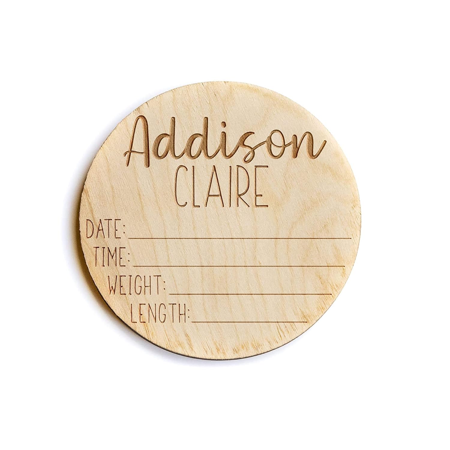 Glimmer Designs Newborn Announcement Sign - Girl Baby Birth Sign