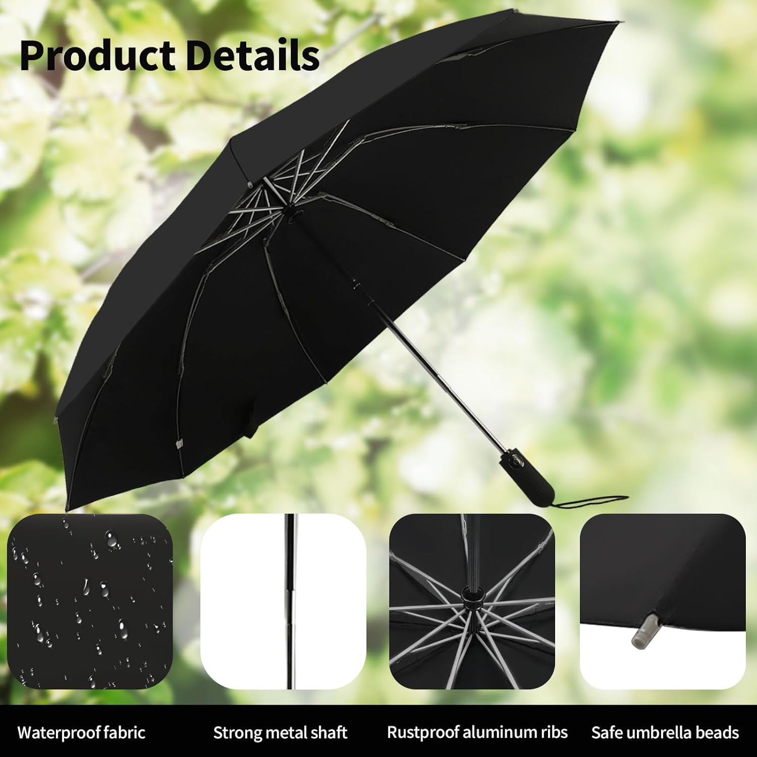 Compact Travel Umbrella with UV Protection