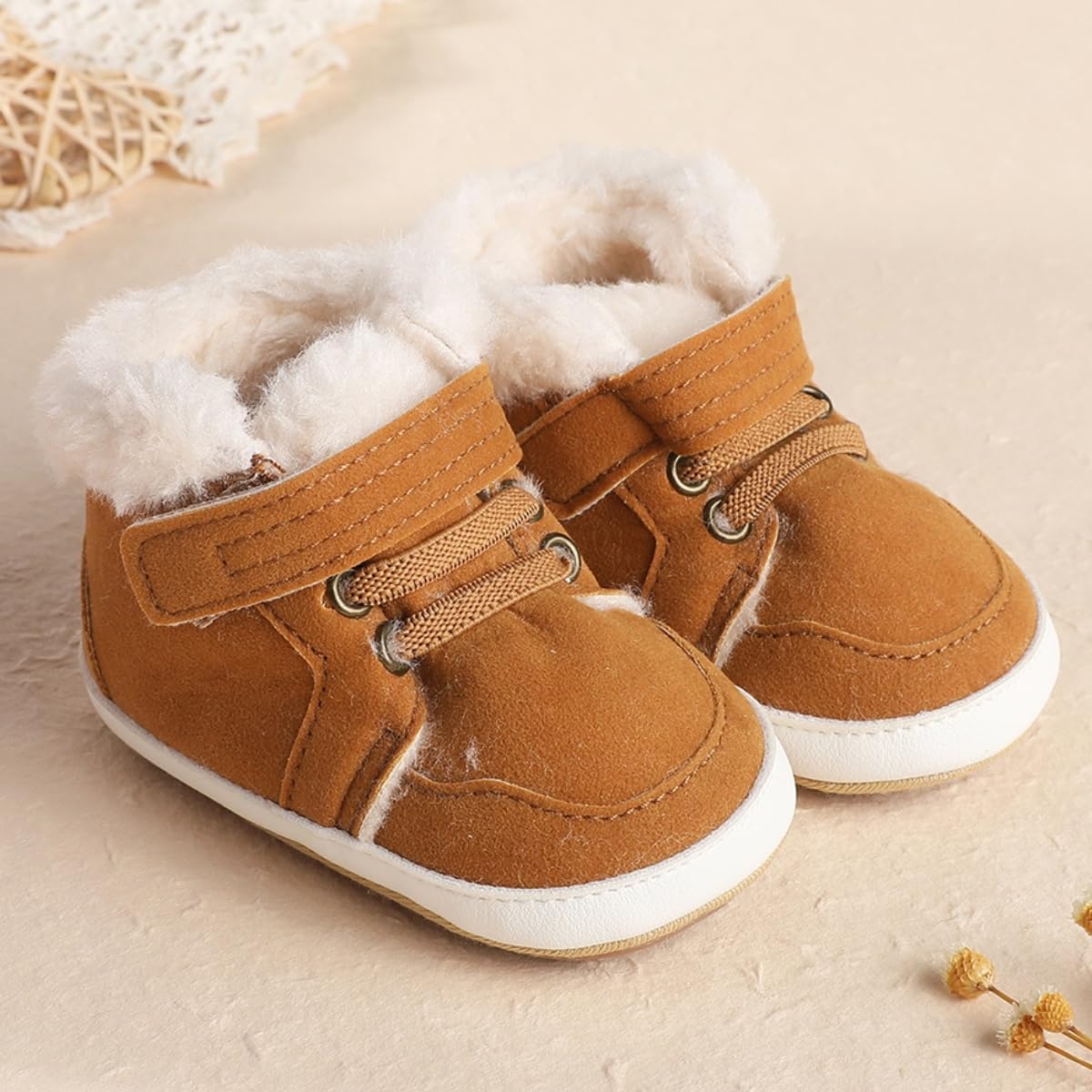 Baby Boys Girls High Top Anti-Slip PU Leather Sneakers