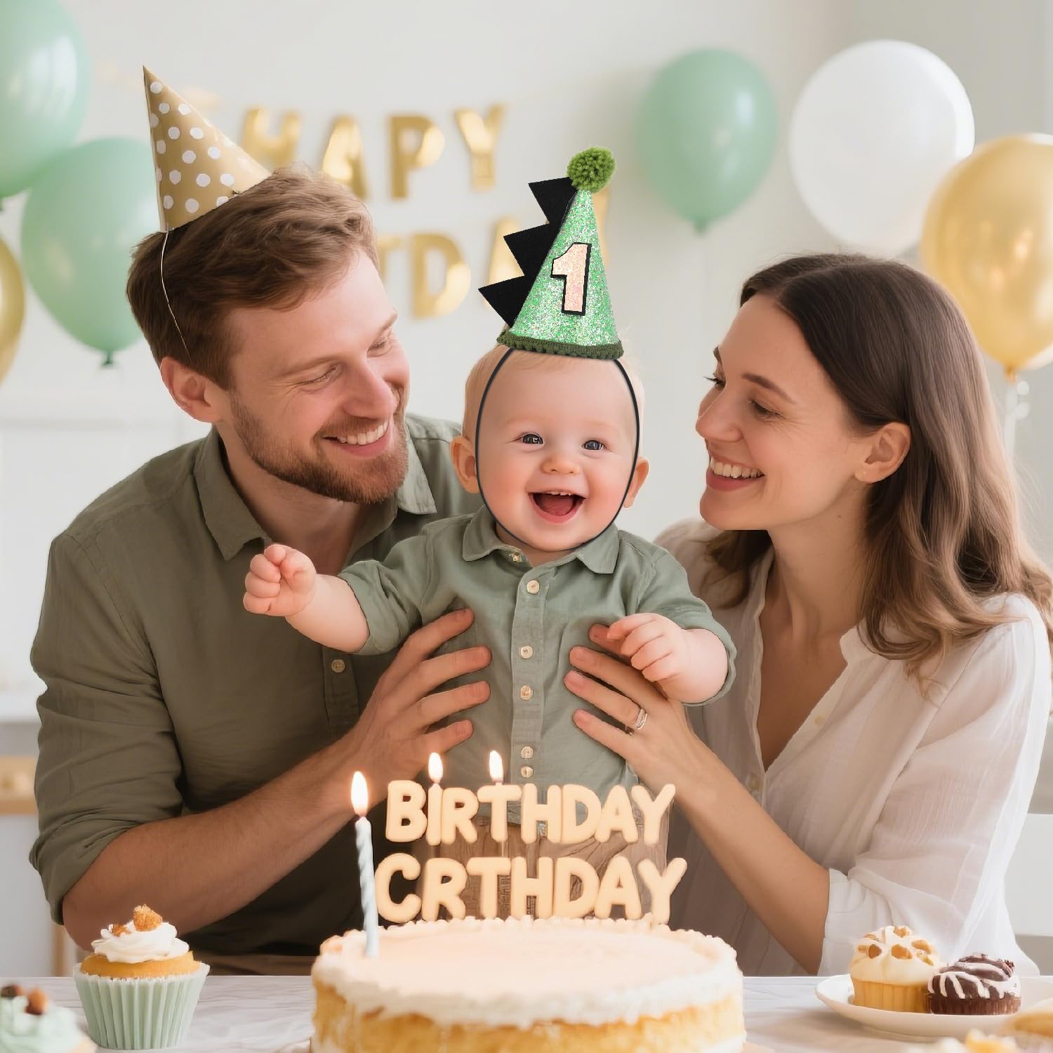 Cecliy Dinosaur Birthday Hat for Boy Party Decor Headwear