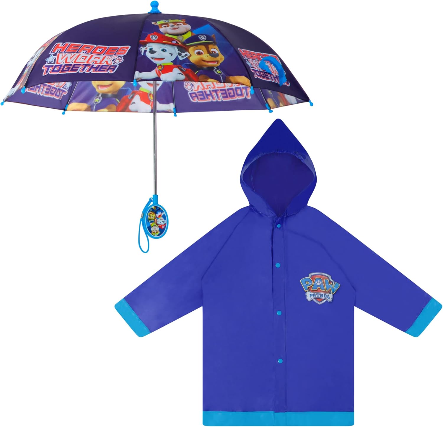 Nickelodeon Paw Patrol Slicker and Umbrella Set for Kids