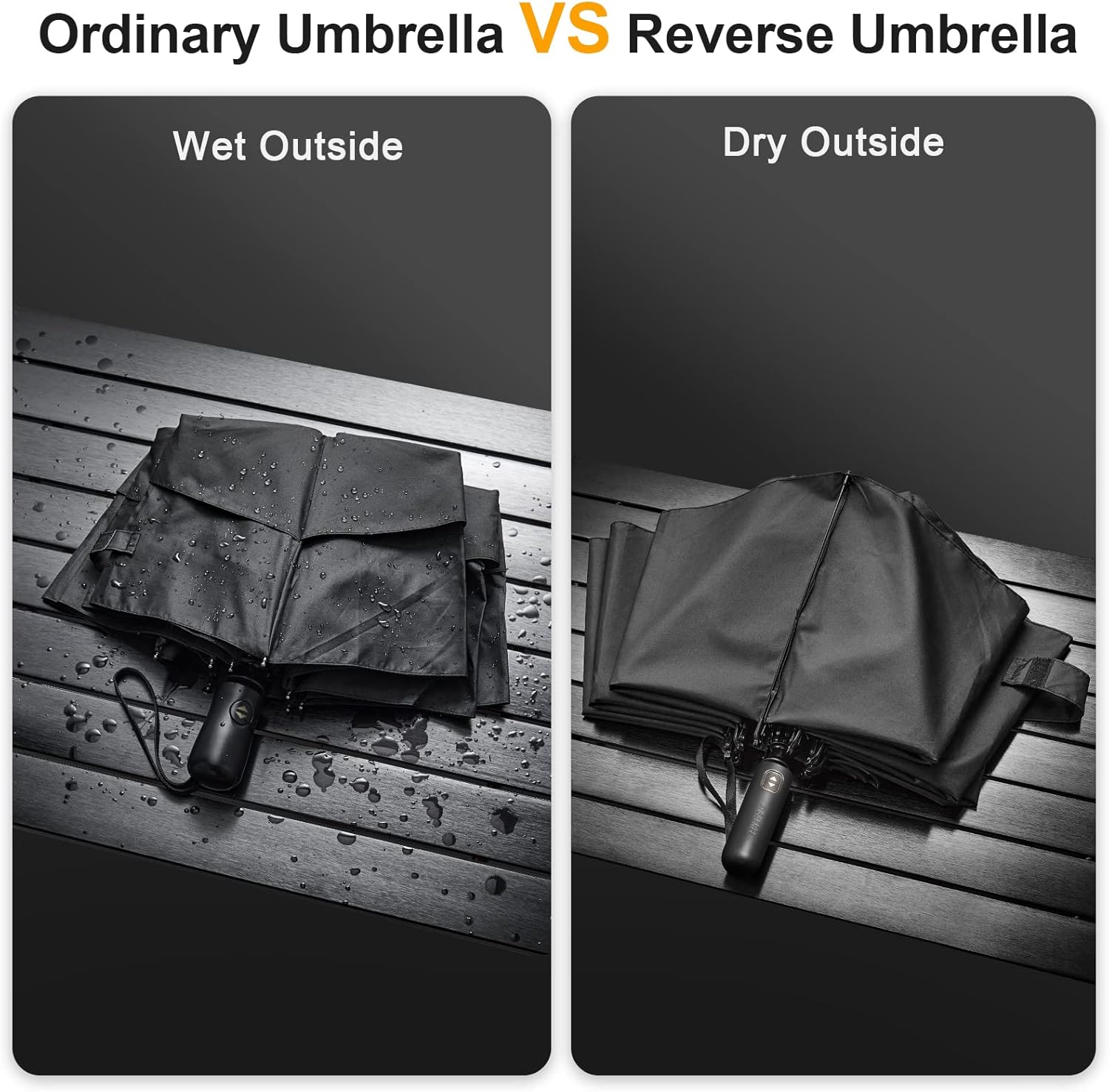 G4Free 46 Inch Windproof Travel Umbrella with Auto Open Close