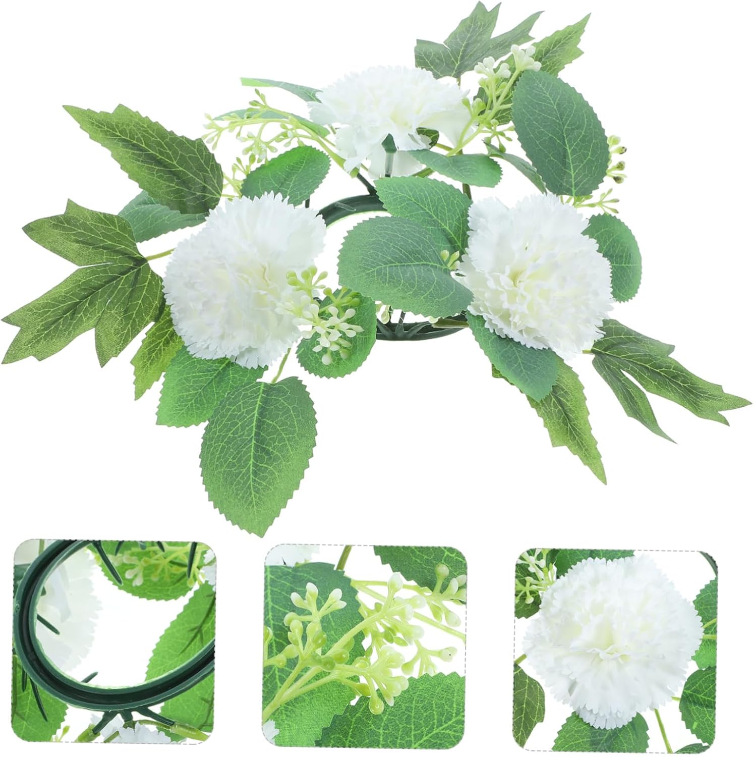 Artificial Flower Candle Ring for Weddings and Holidays