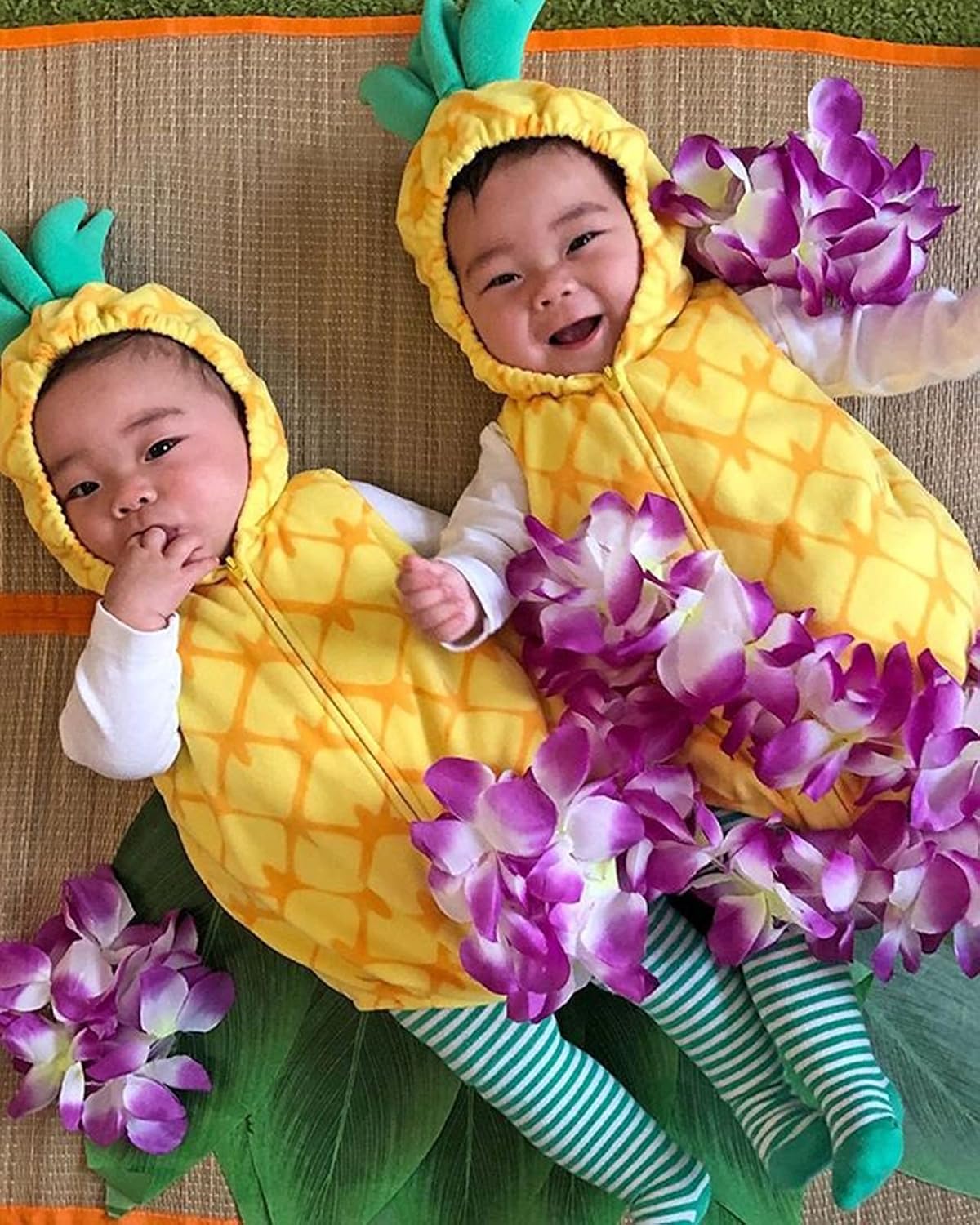VISGOGO Halloween Baby Costumes Toddler Infant Boy Girl Avocado Pineapple Hooded Romper