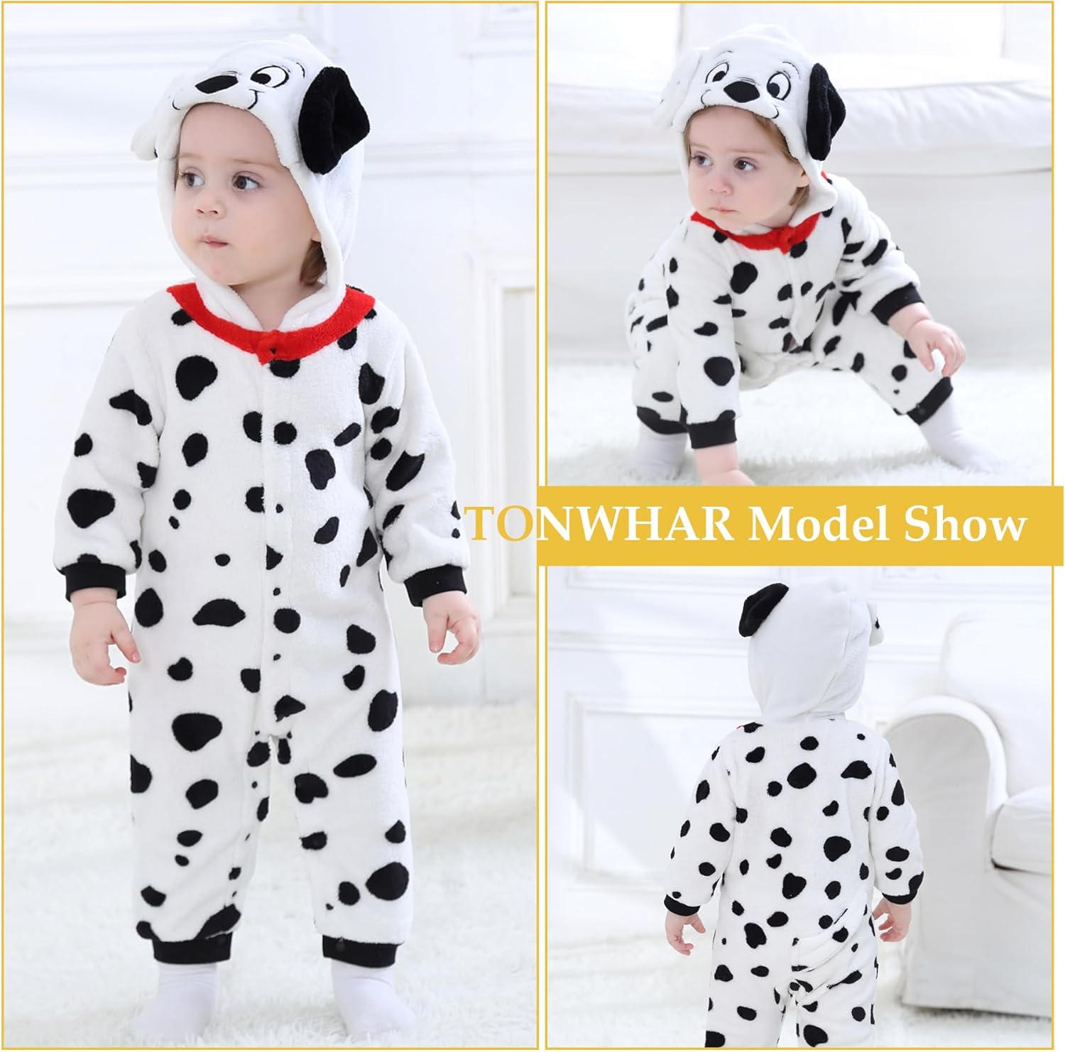 TONWHAR Winter Hooded Romper for Babies and Toddlers