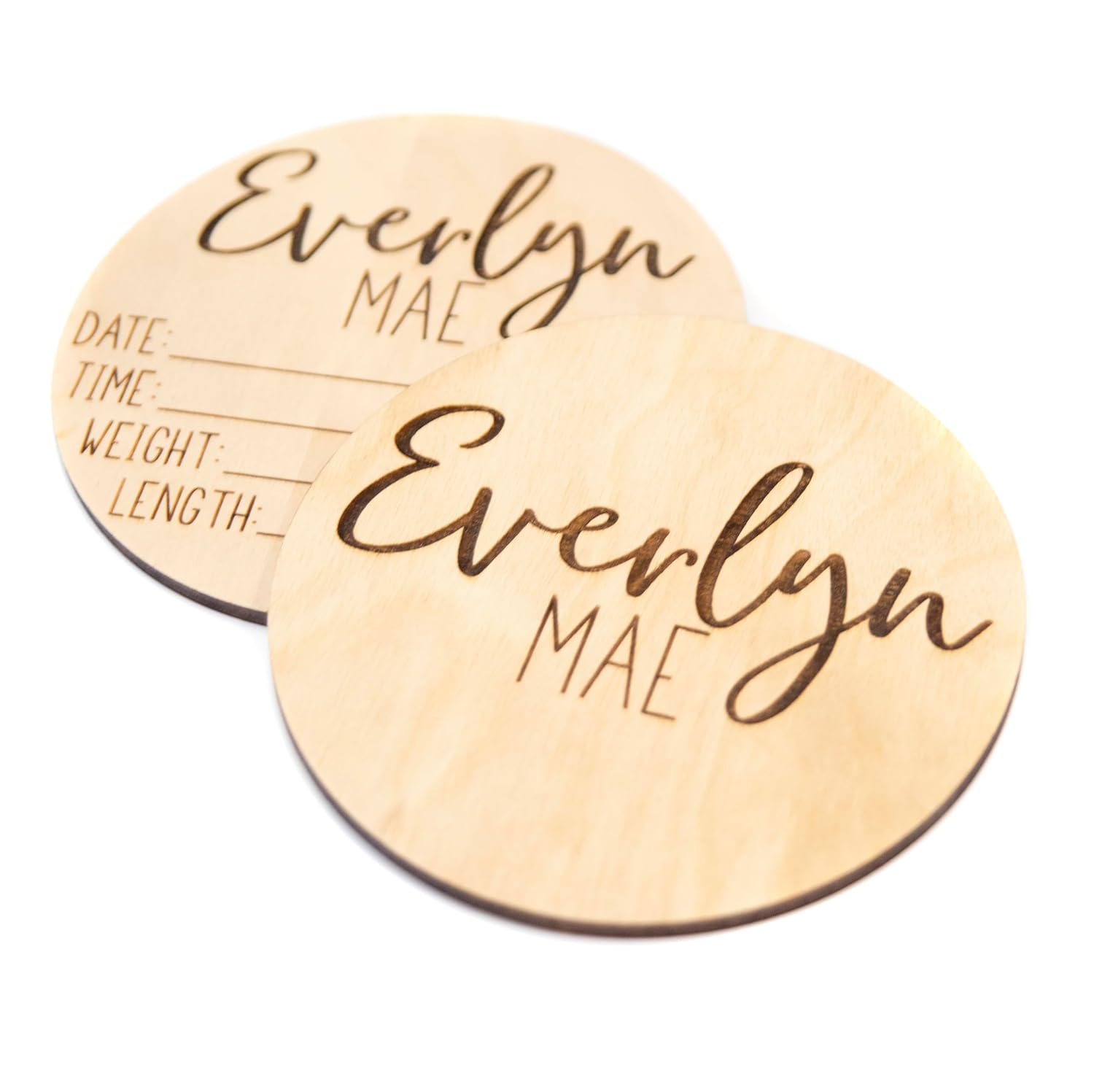 Personalized Double Sided Newborn Announcement Sign 1
