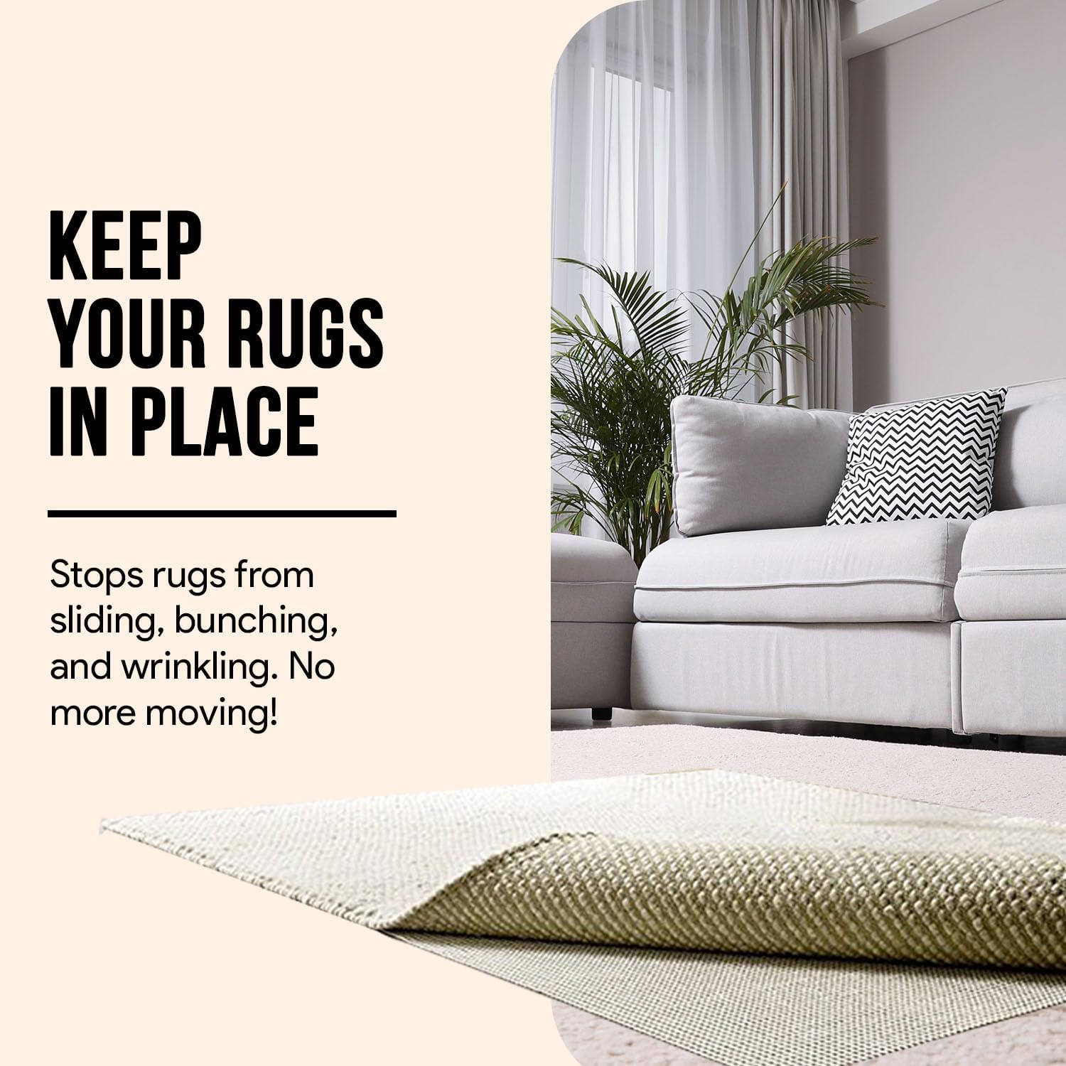 Non Slip Rug Gripper 3x5 Feet for Hardwood Floors