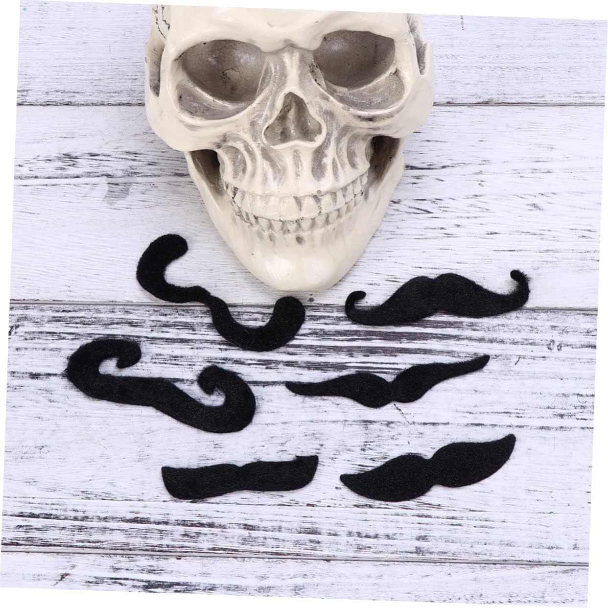 ABOOFAN 6pcs Santa Beard and Mustache Halloween Fake Facial Hair Prom Props
