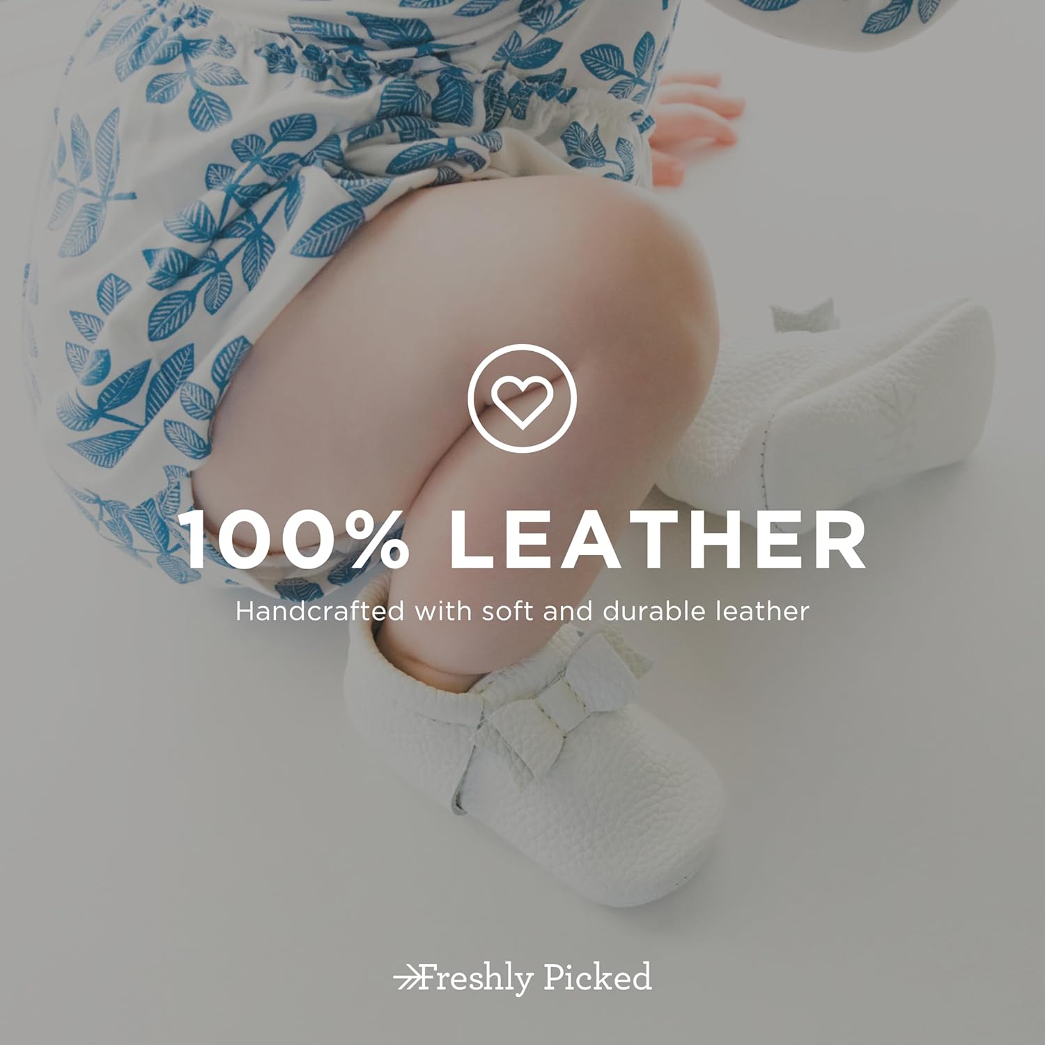 Freshly Picked First Pair Bow Moccasins for Infant Girls