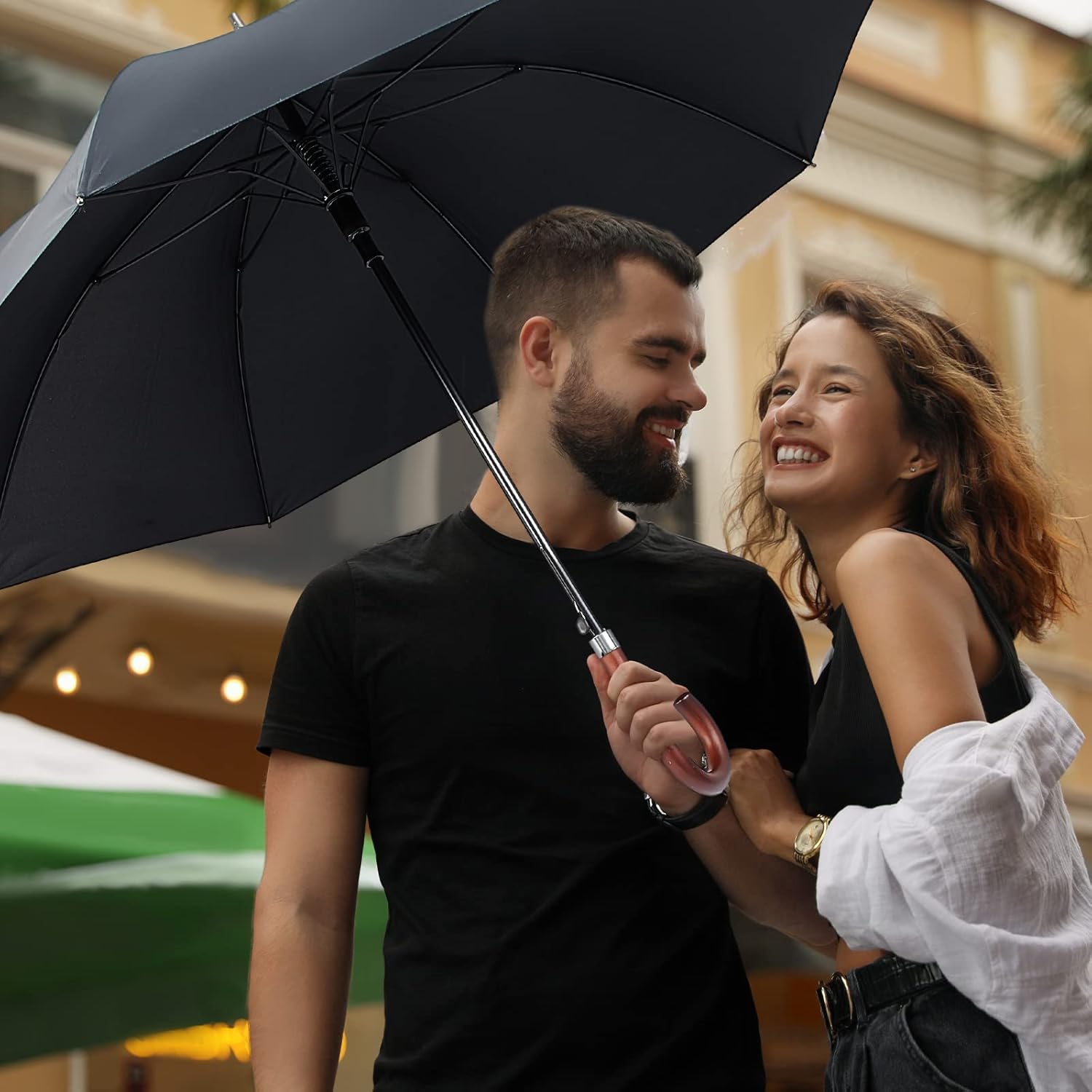 Silkfly 2 Pcs 48 Inch Auto Open Stick Umbrella