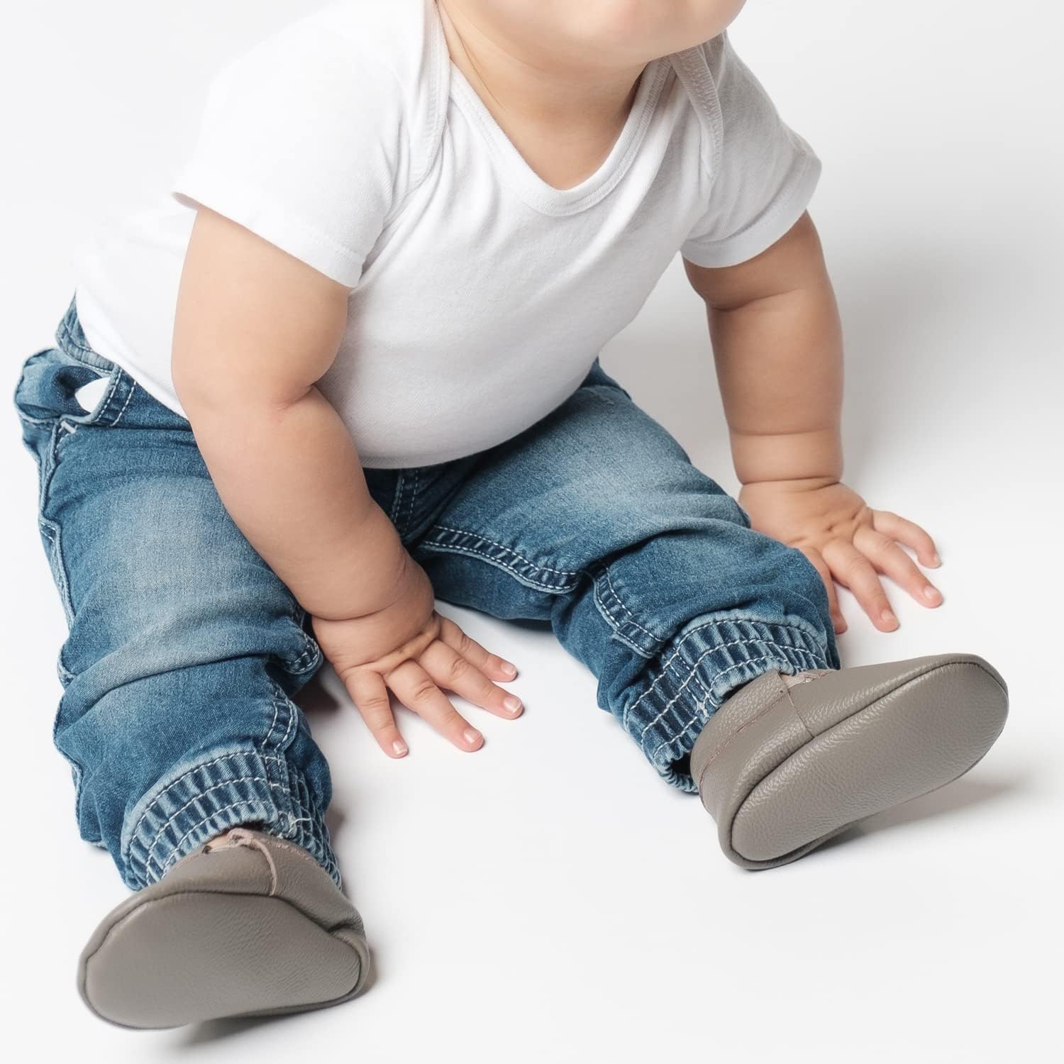 BirdRock Baby Fringeless Moccasin Shoes for Newborns and Toddlers