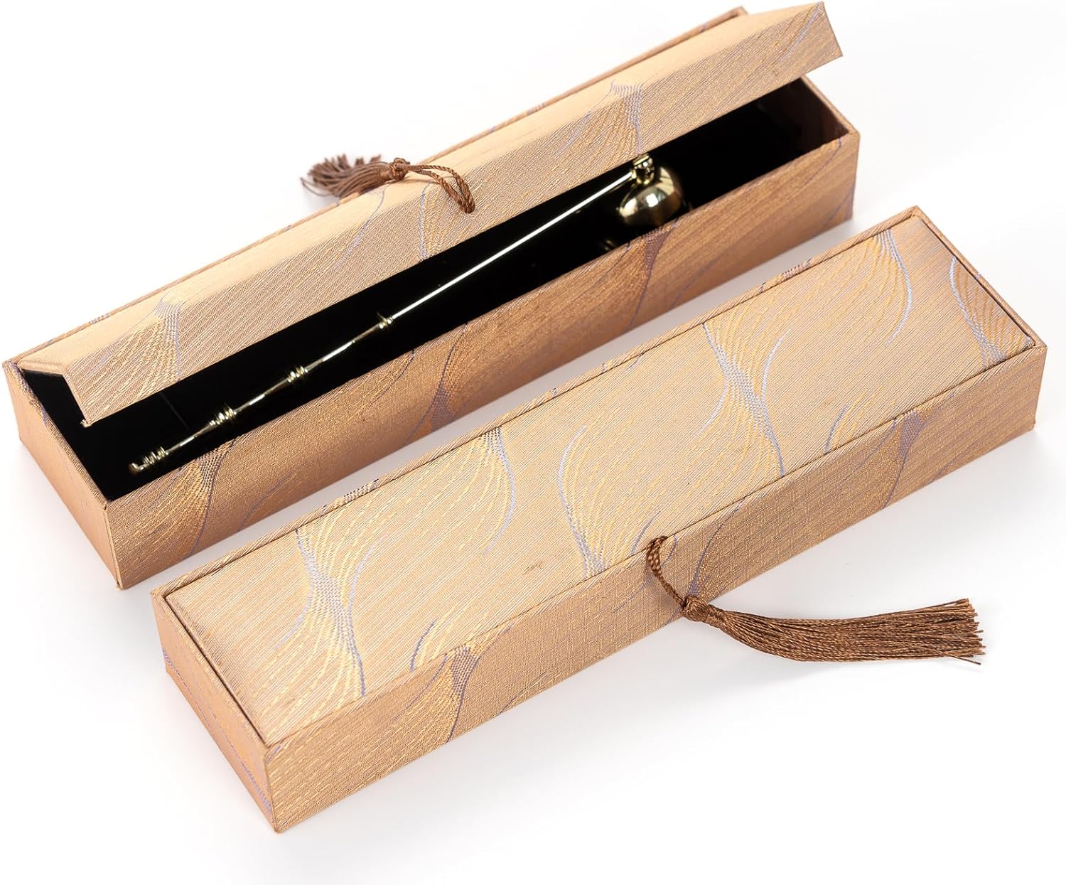 Stainless Steel Golden Candle Snuffer with Long Handle Gift Box