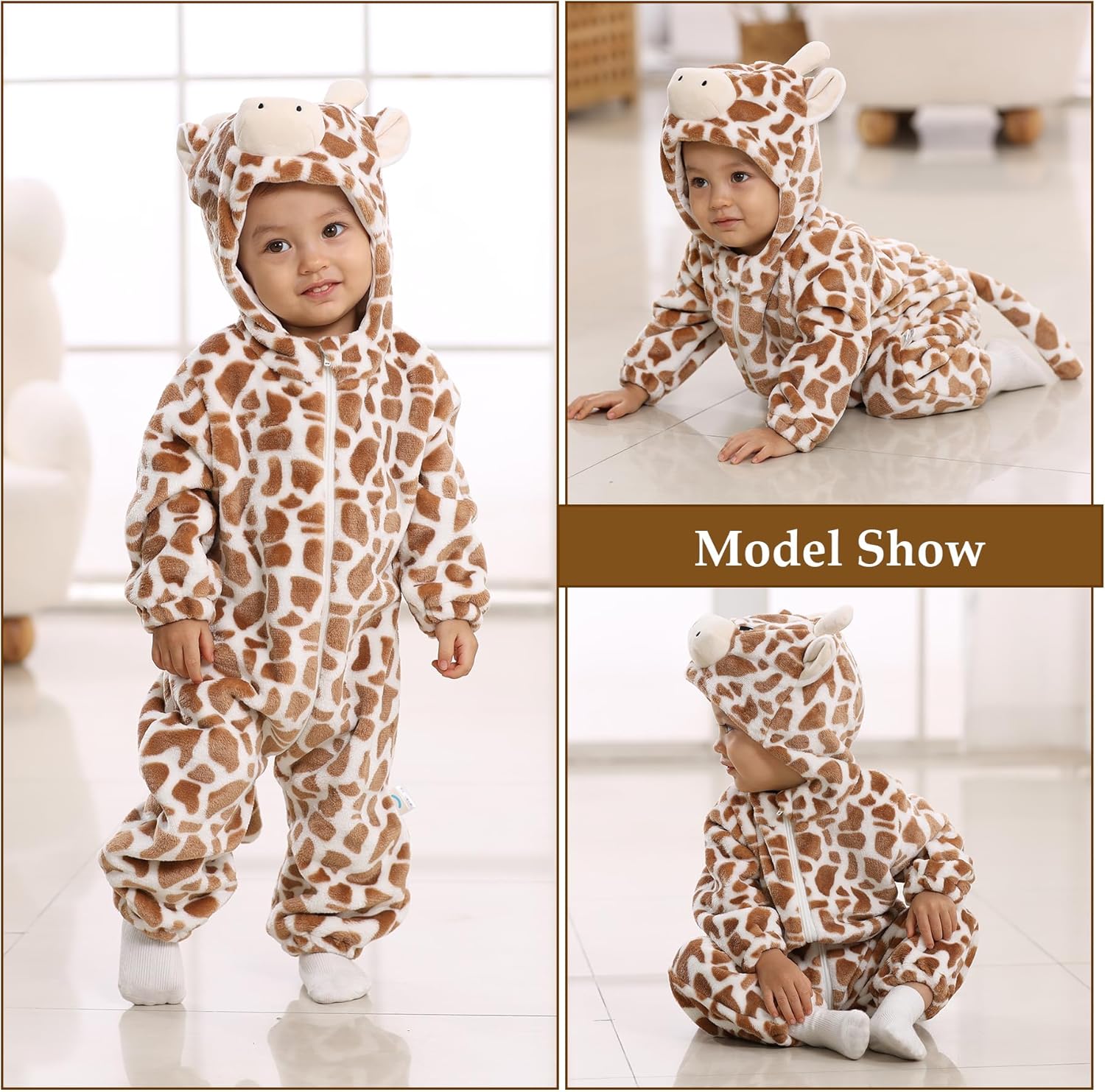 TONWHAR Baby Cartoon Animal Onesie Costume