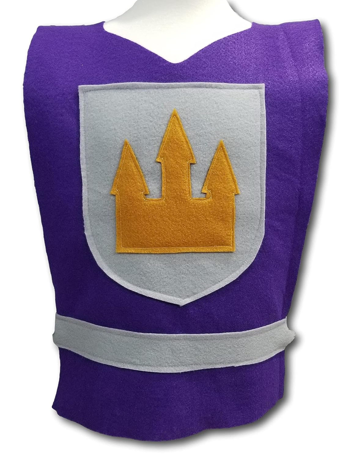 Medieval Knight Purple Tunic Costume for Kids and Teens